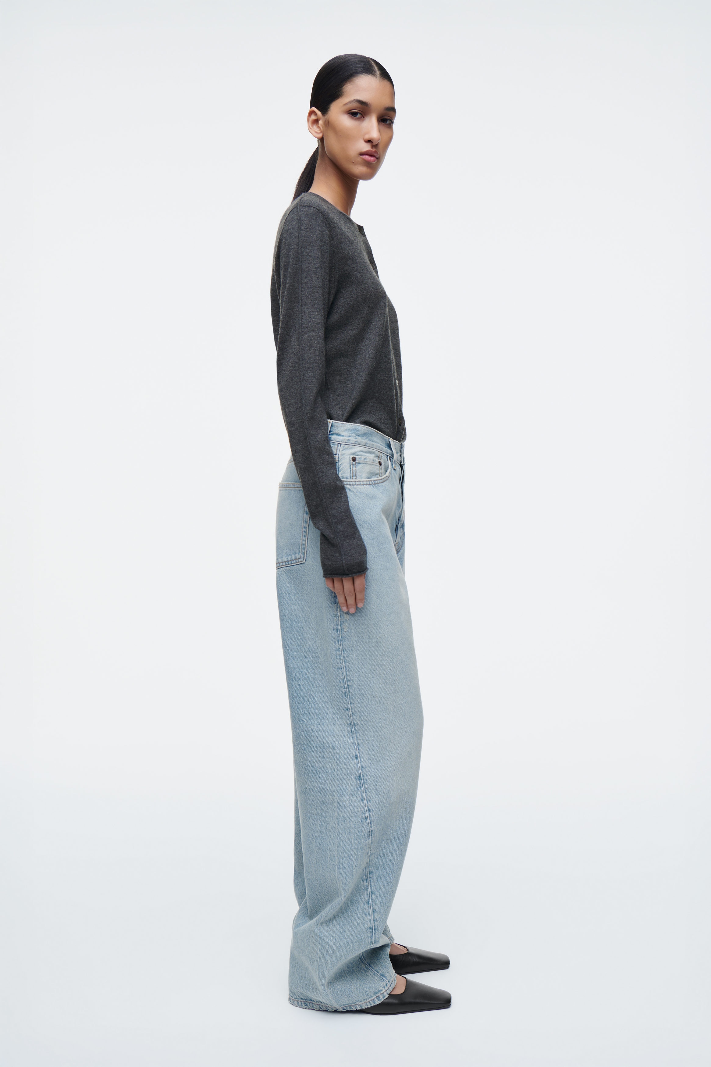 COS ストレートデニム ライトブルー 26 FACADE STRAIGHT-LEG JEANS - LIGHT BLUE | COS