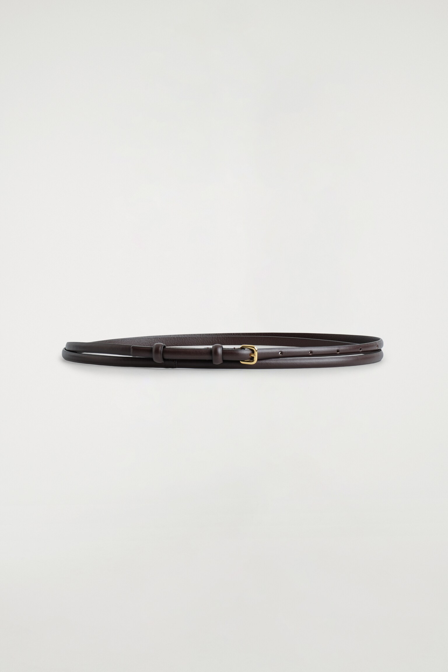 DÜNNER LEDERGÜRTEL - BRAUN/WEISS - 2