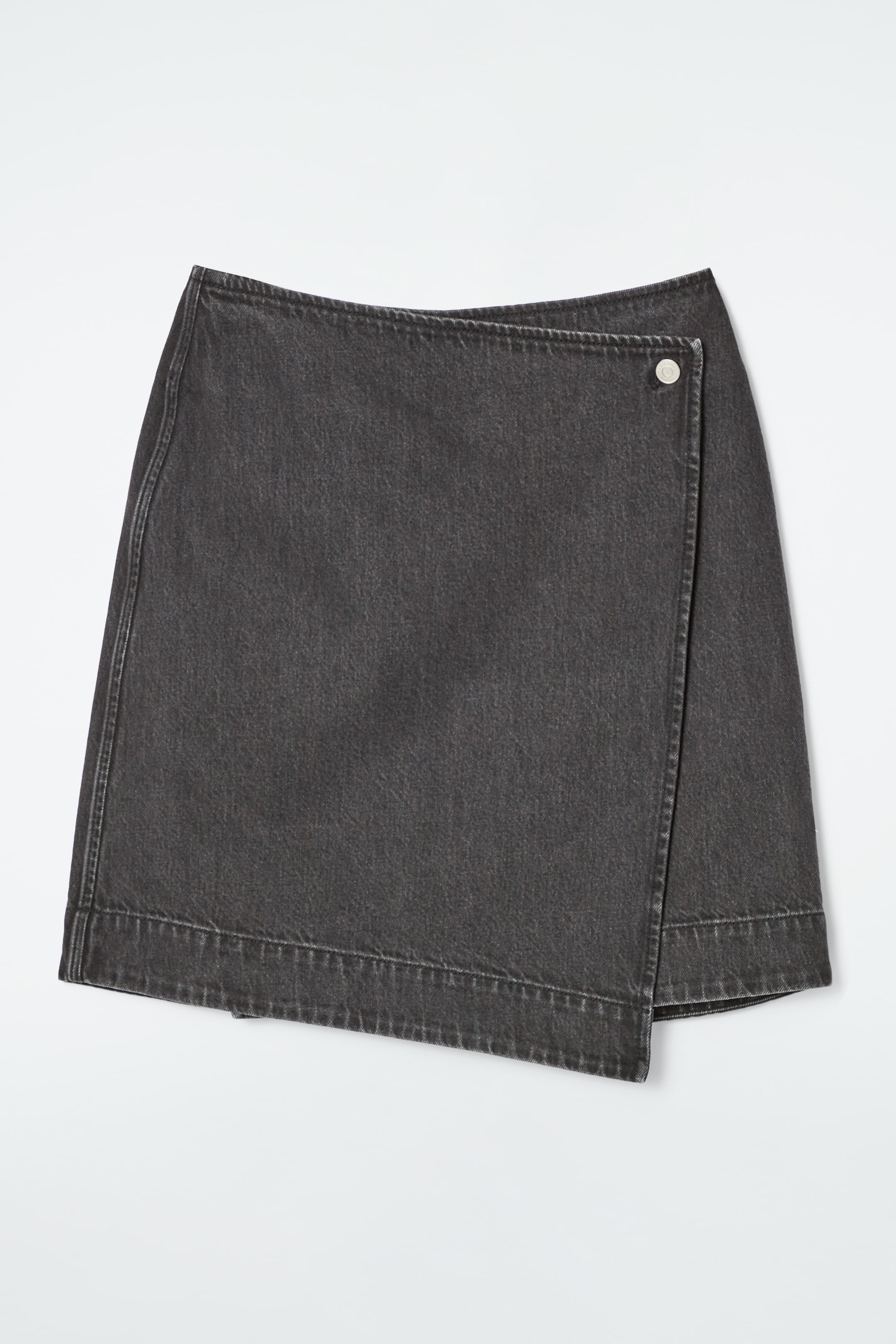 View larger image: DENIM MINI WRAP SKIRT - WASHED BLACK - Ladies | H&M GB 1
