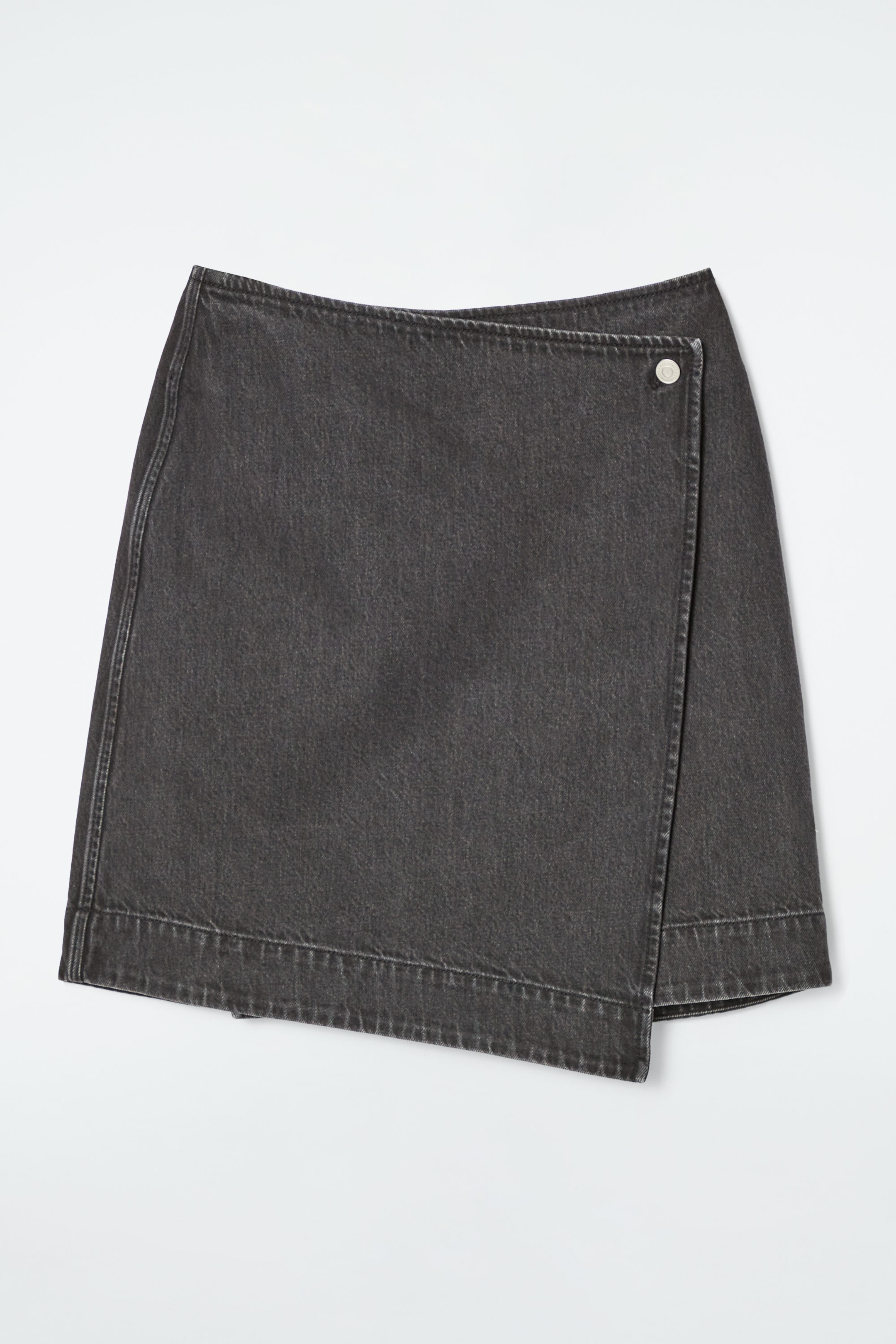 DENIM MINI WRAP SKIRT