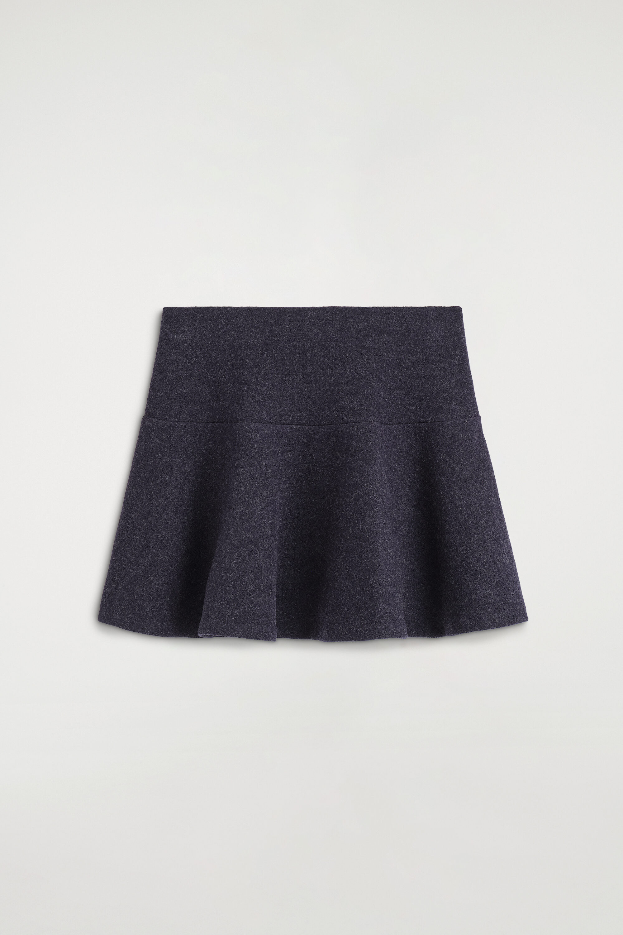Boiled Wool-blend Mini Skirt