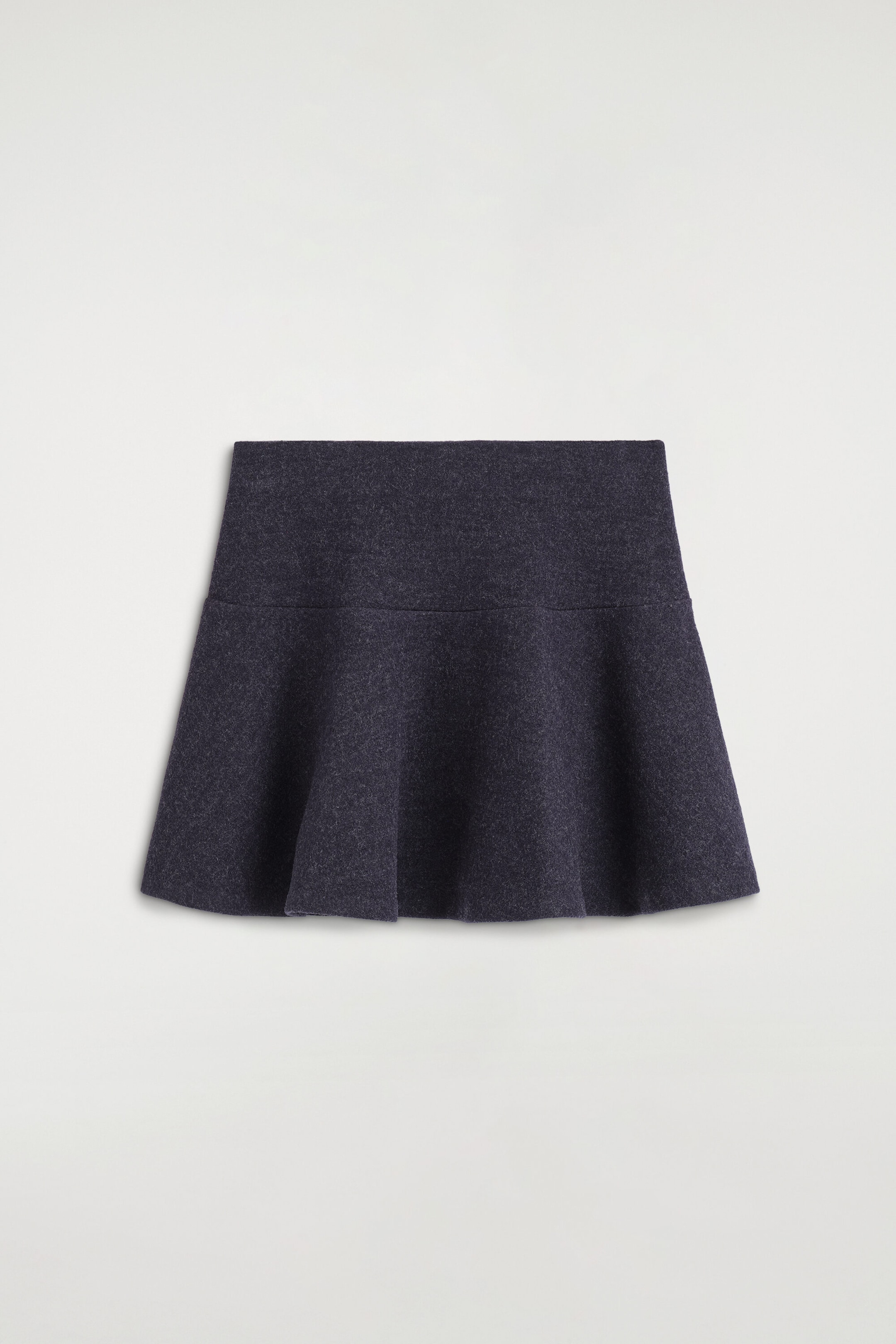 BOILED WOOL-BLEND MINI SKIRT