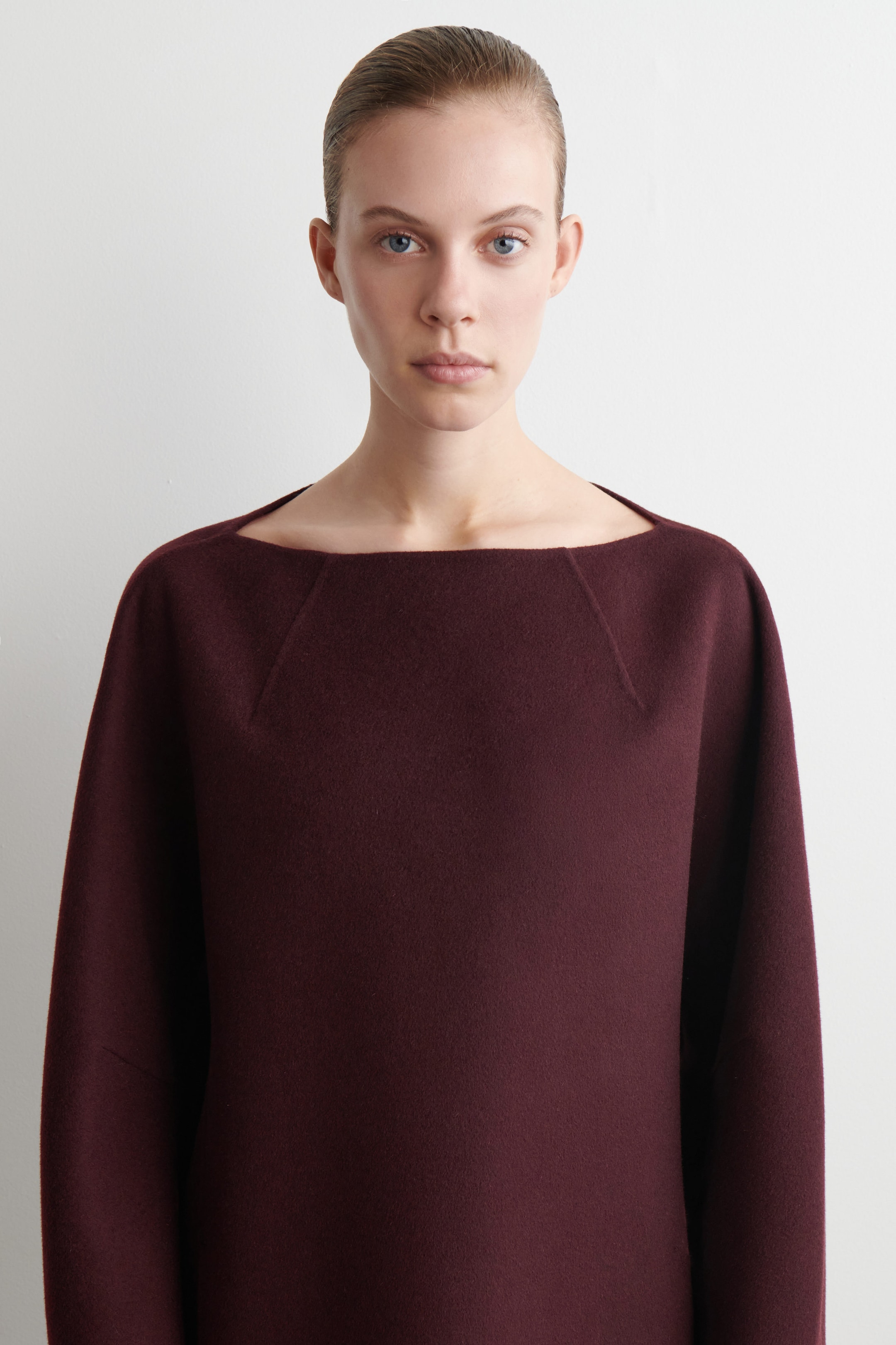 DOUBLE-FACED WOOL MINI DRESS