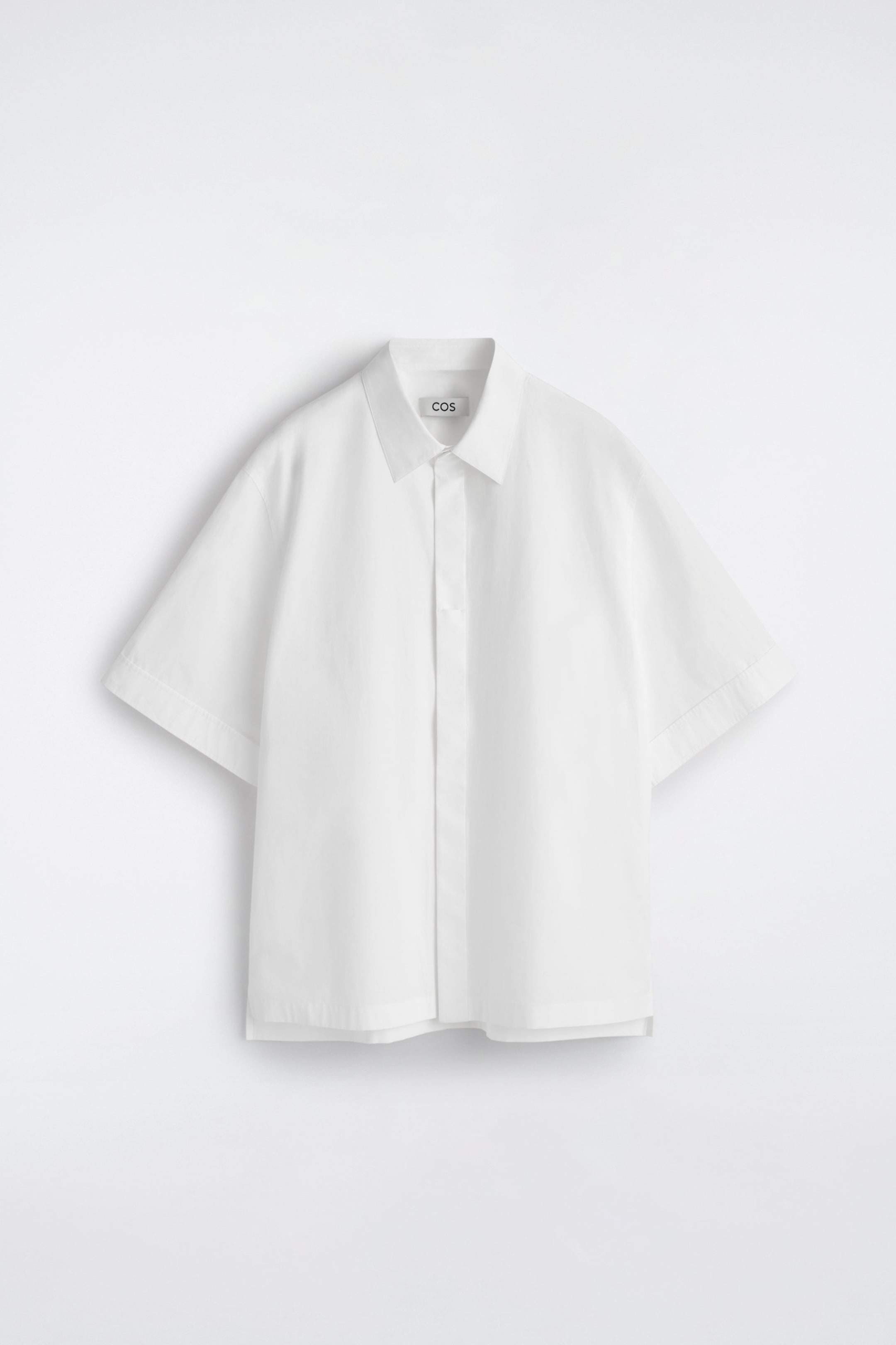 CAMICIA SARTORIALE A MANICHE CORTE IN COTONE