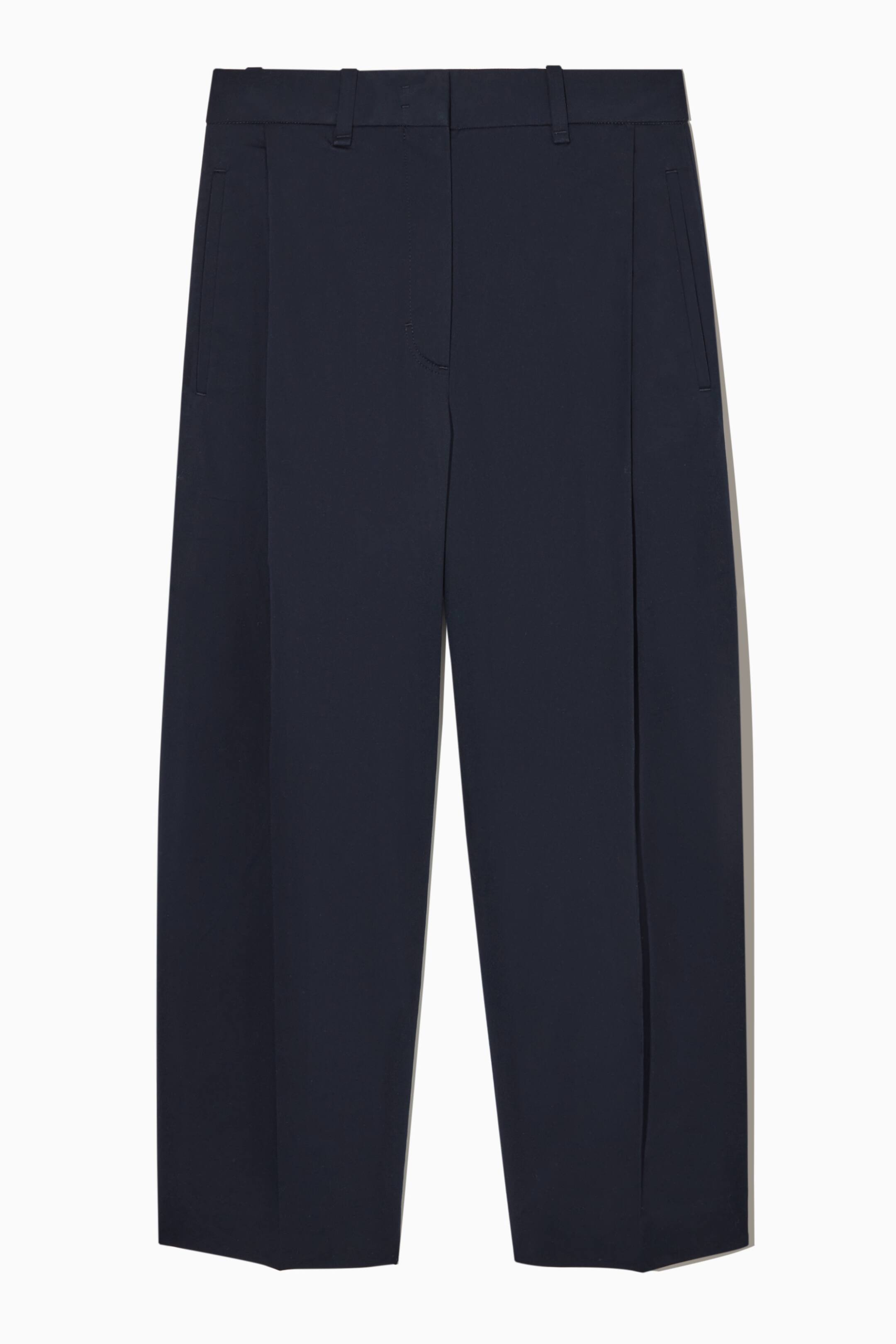 Se større billede: CHINOS MED TØNDEFORMEDE BEN OG LÆG - MARINEBLÅ - DAME | H&M DK 1