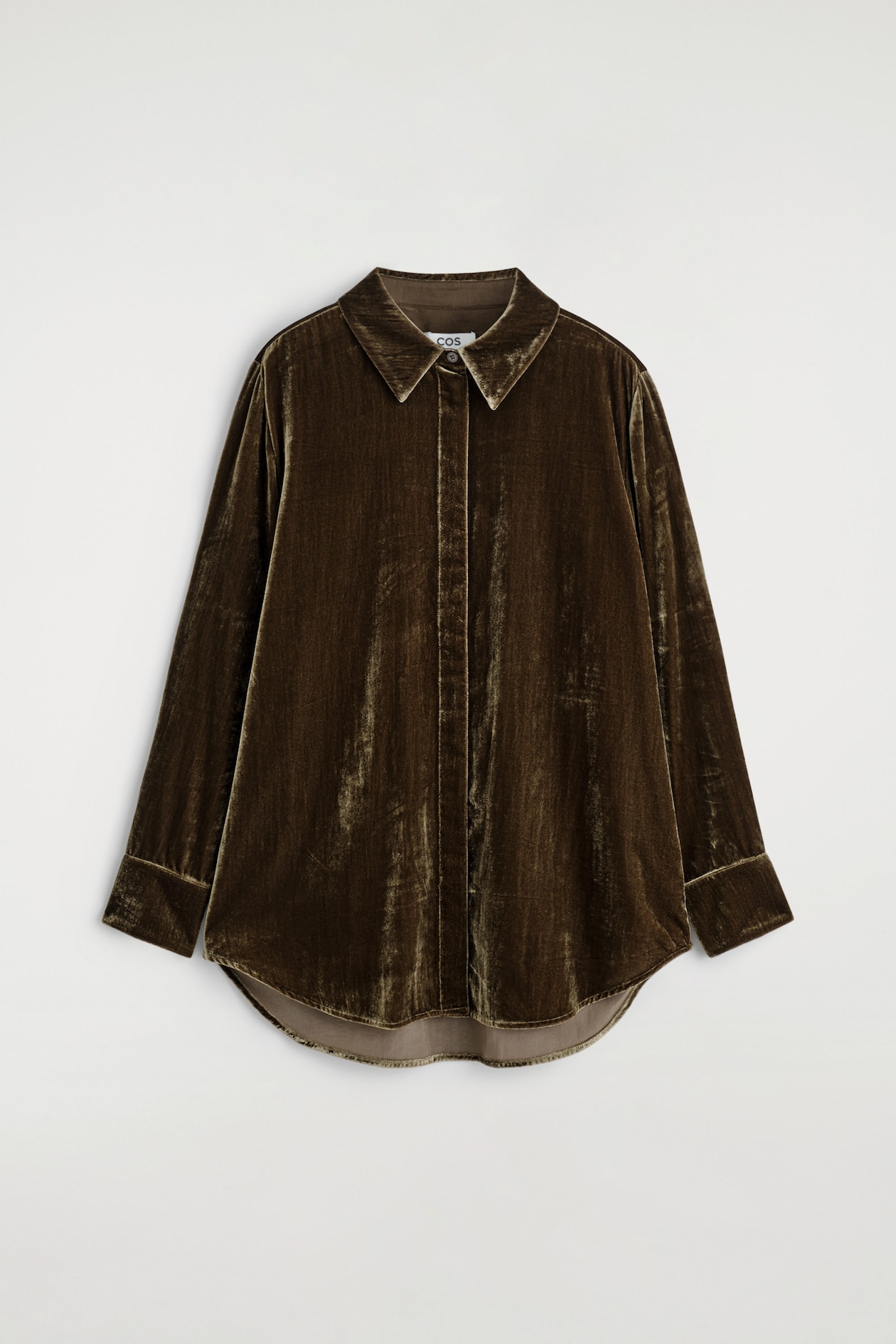 VELVET SHIRT — BROWN