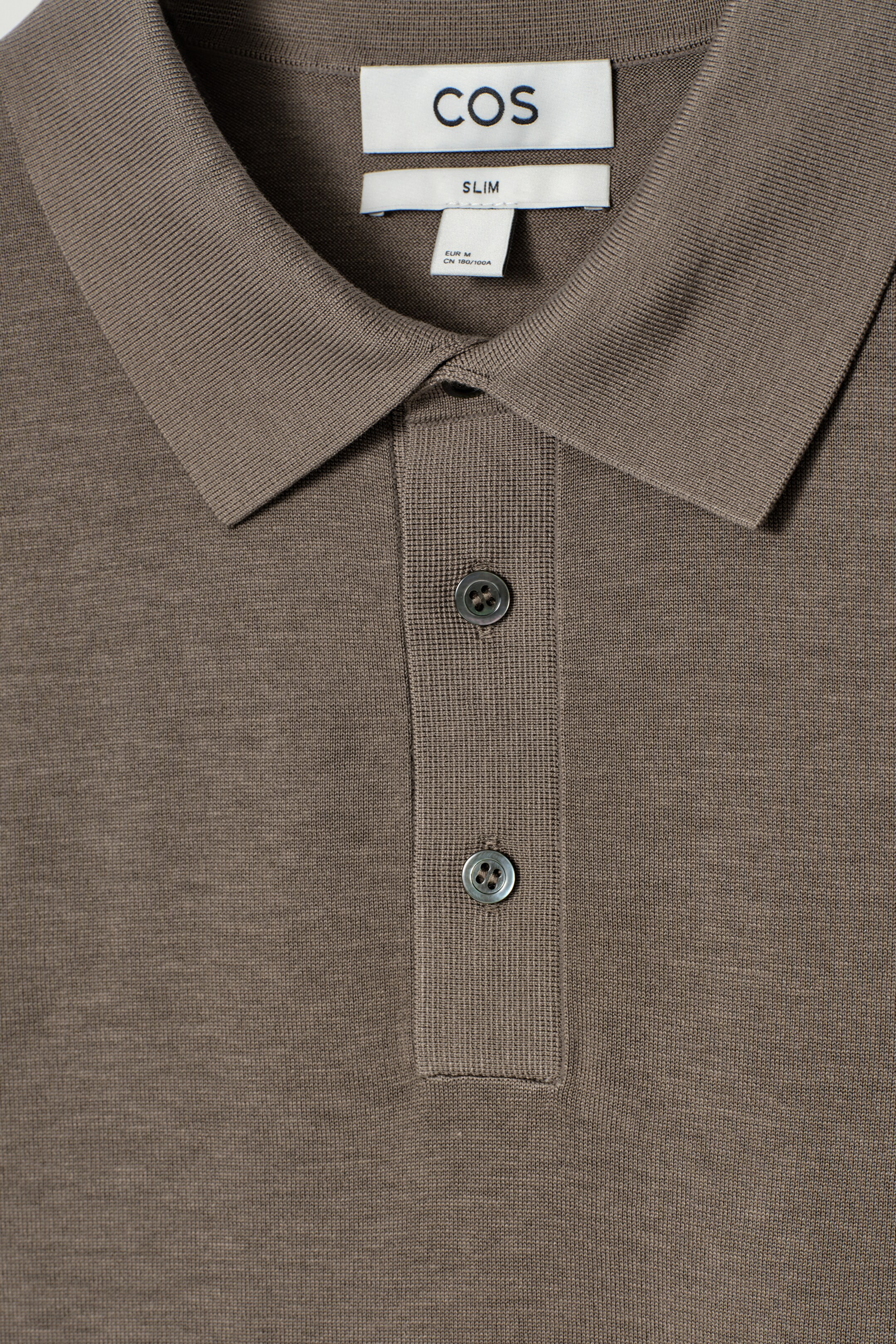 View larger image: SLIM KNITTED SILK POLO SHIRT - DARK MOLE - Men | H&M GB 7