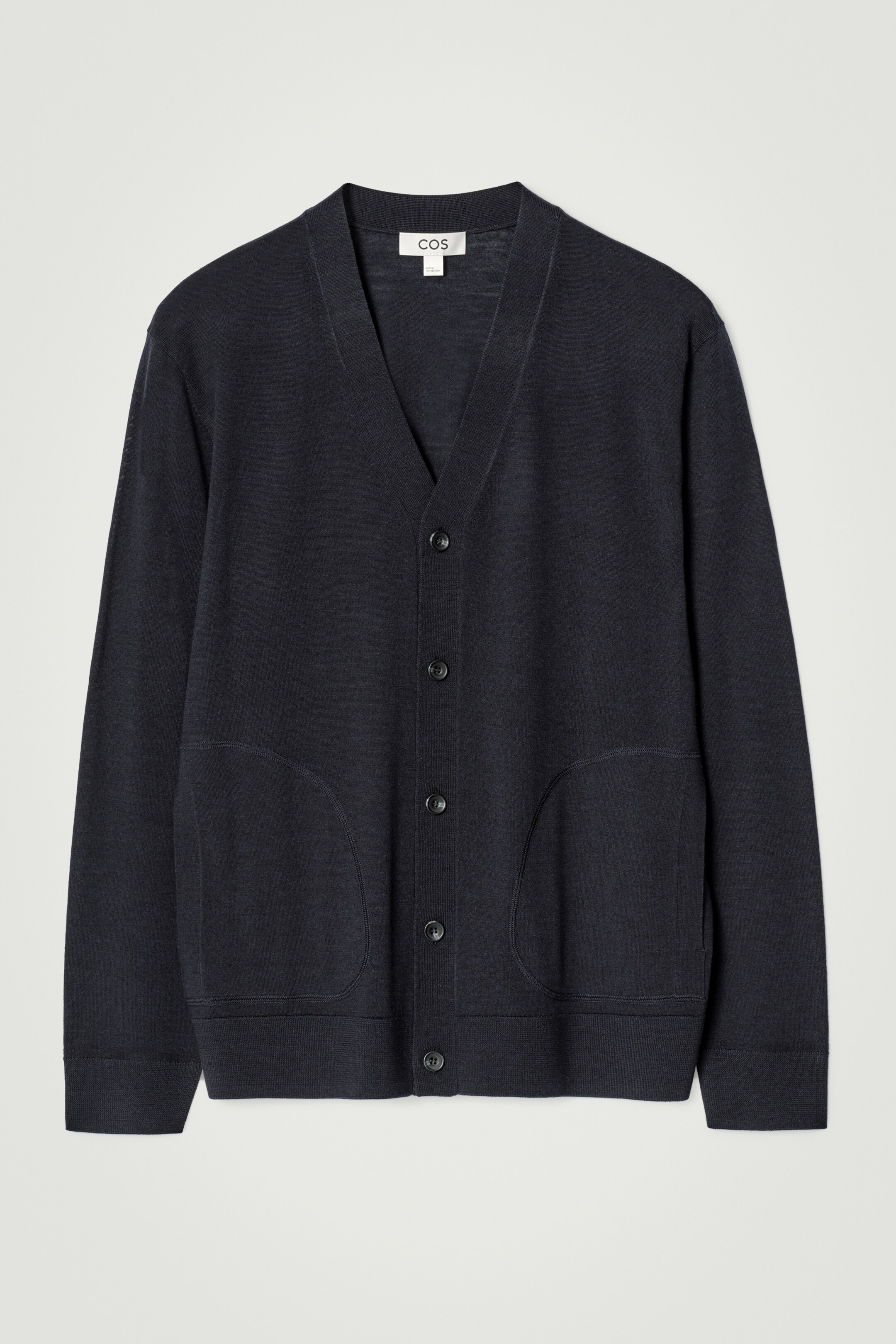 View larger image: MERINO WOOL V-NECK CARDIGAN - NAVY - Men | H&M GB 6