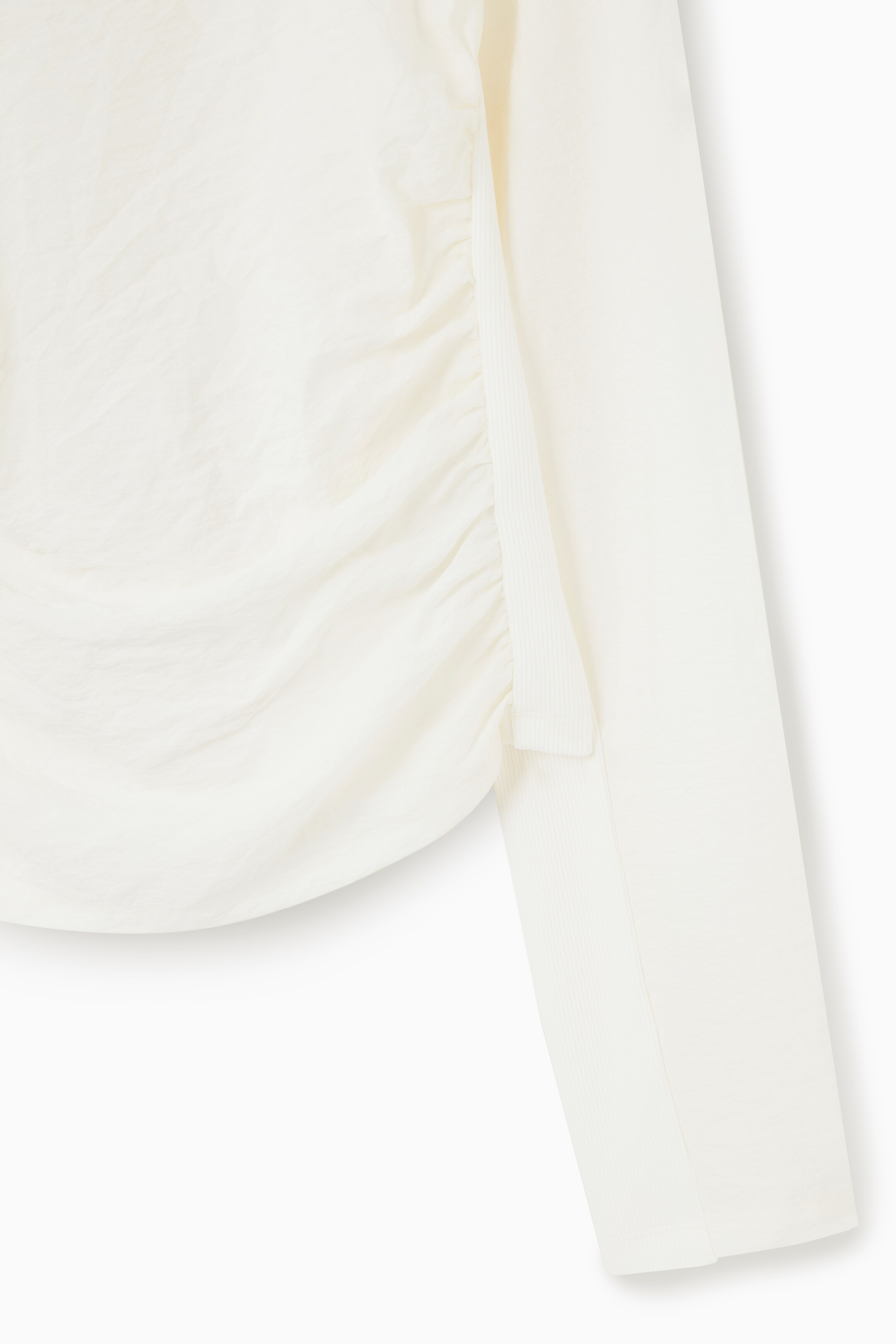 Ingrandisci l'immagine: SILK-PANELLED SCOOP-NECK TOP - IVORY - DONNA | H&M CH 2