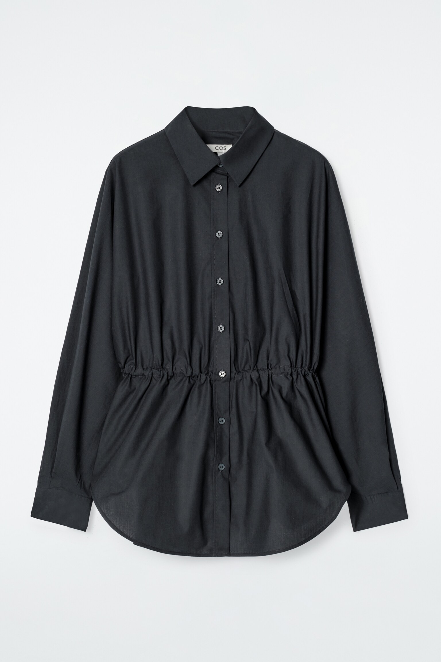 CAMISA CON CINTURA AJUSTADA - AZUL MARINO/MANTEQUILLA - 2