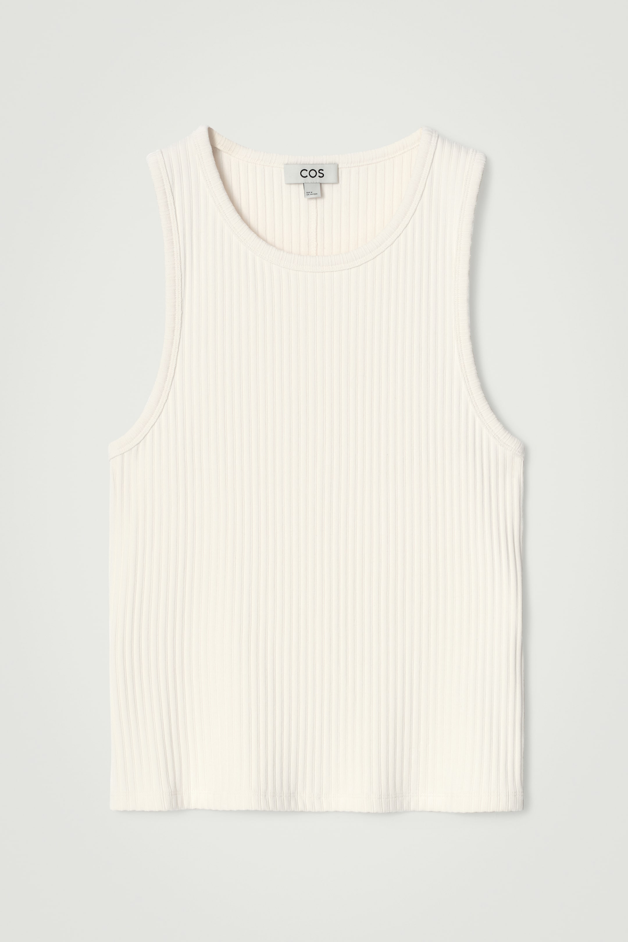 Visa större bild: FIGURNÄRA LINNE I RIBBAD BOMULL - OFF-WHITE - HERR | H&M SE 6