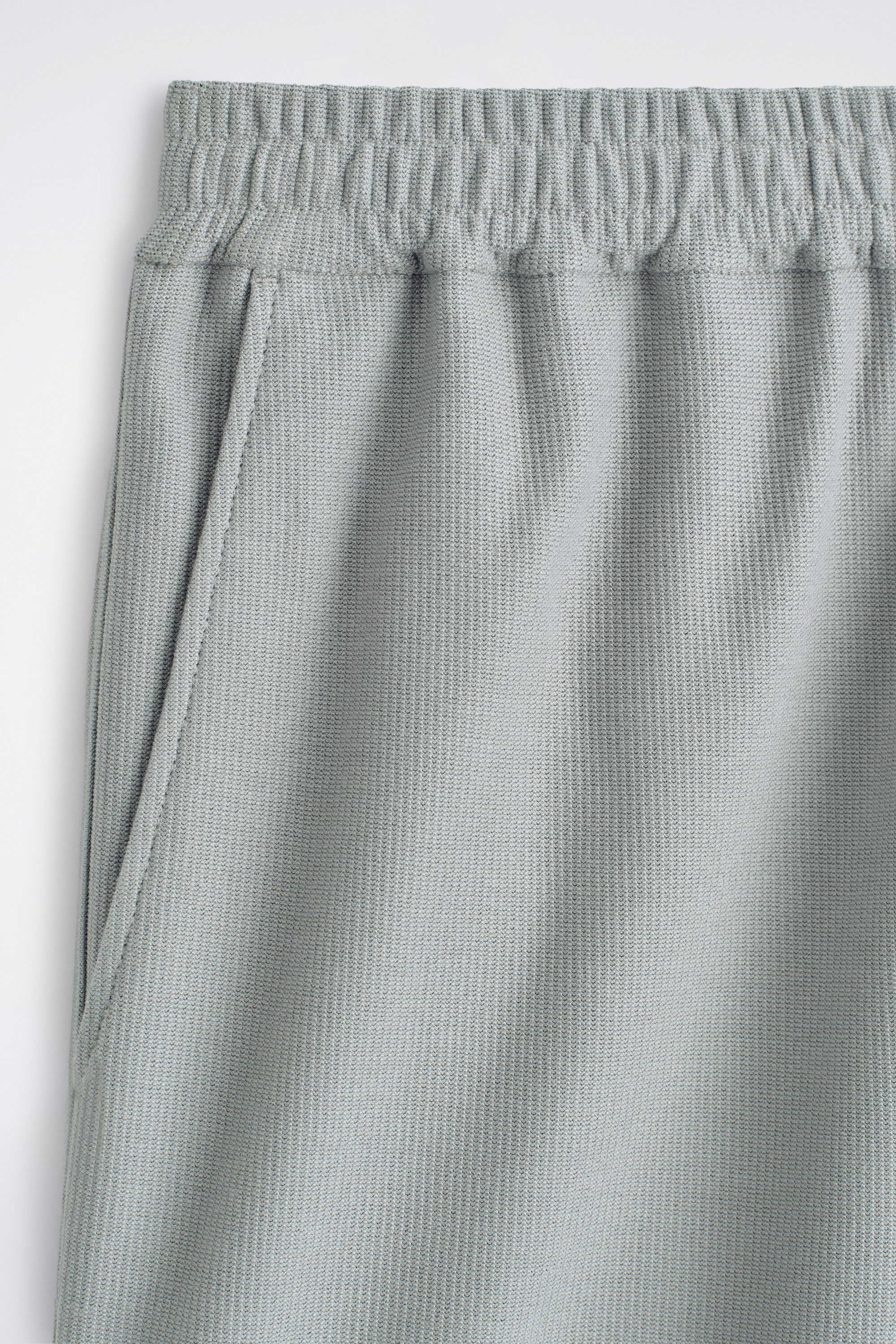ELASTICIZED COTTON-PIQUÉ SHORTS - GRAY | COS US