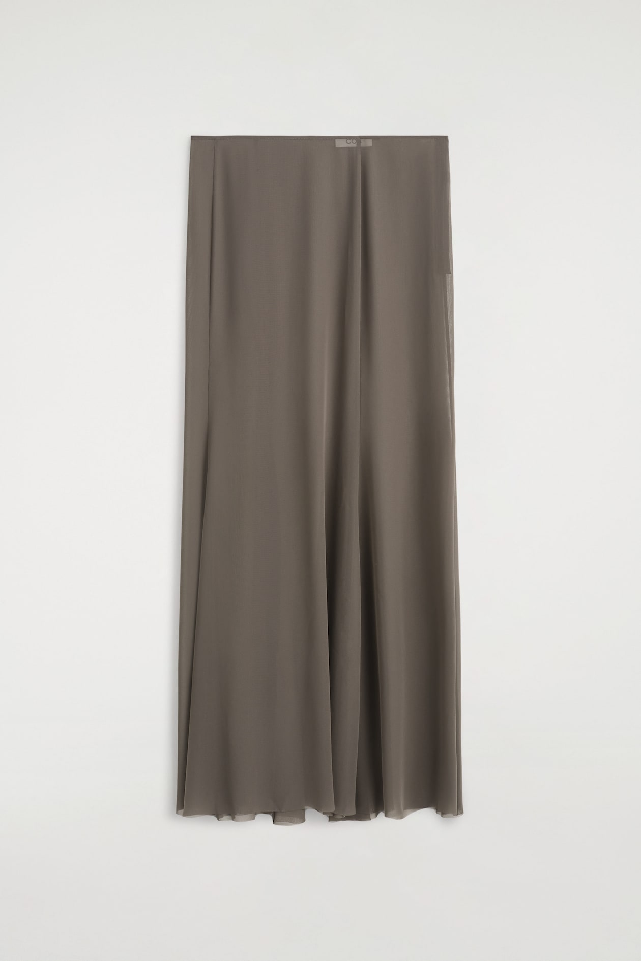 SHEER MAXI SKIRT — STONE
