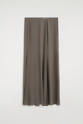 SHEER MAXI SKIRT — STONE 2