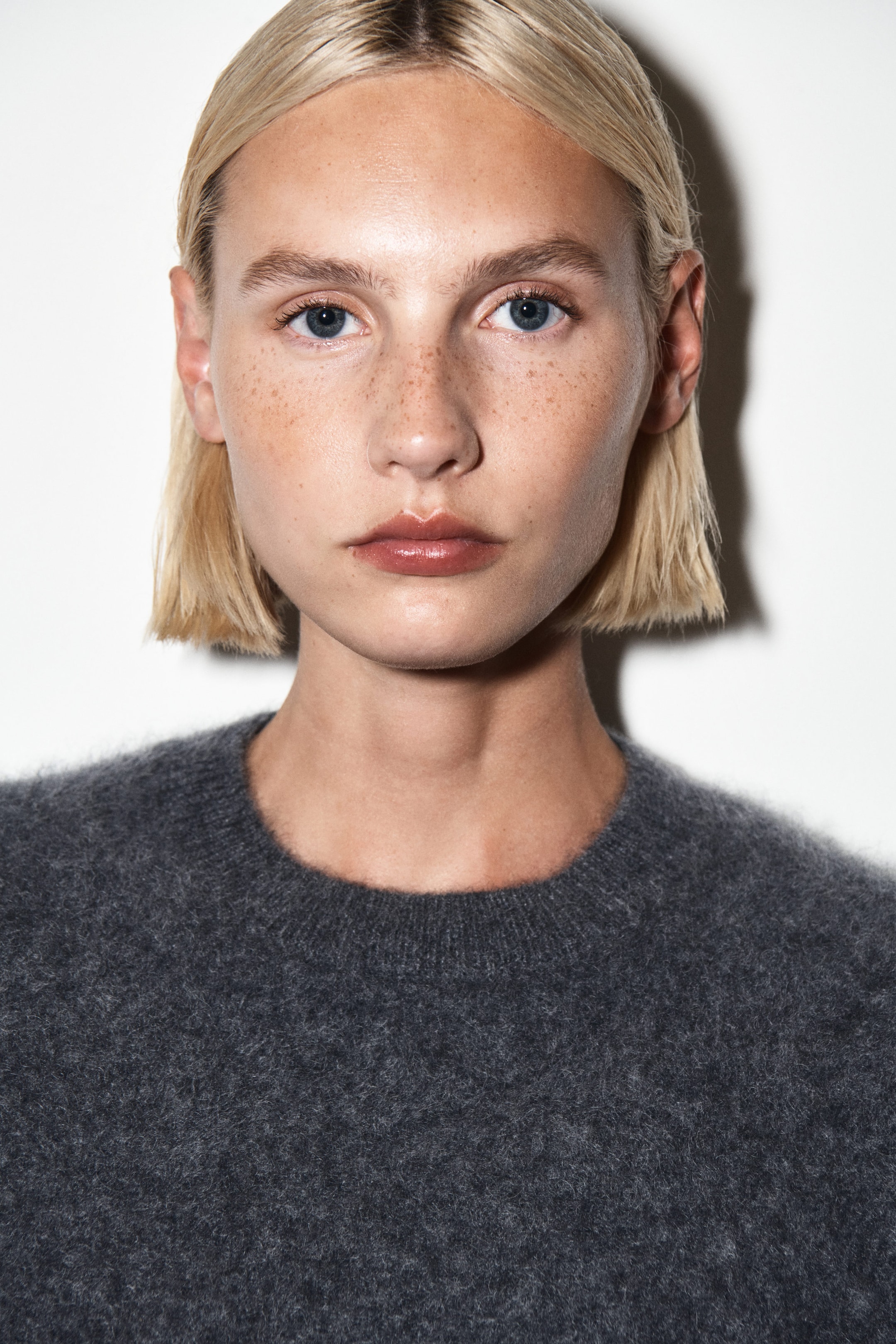 BRUSHED-CASHMERE CREW-NECK JUMPER