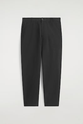 COTTON REGULAR-FIT STRAIGHT-LEG CHINOS — BLACK 7