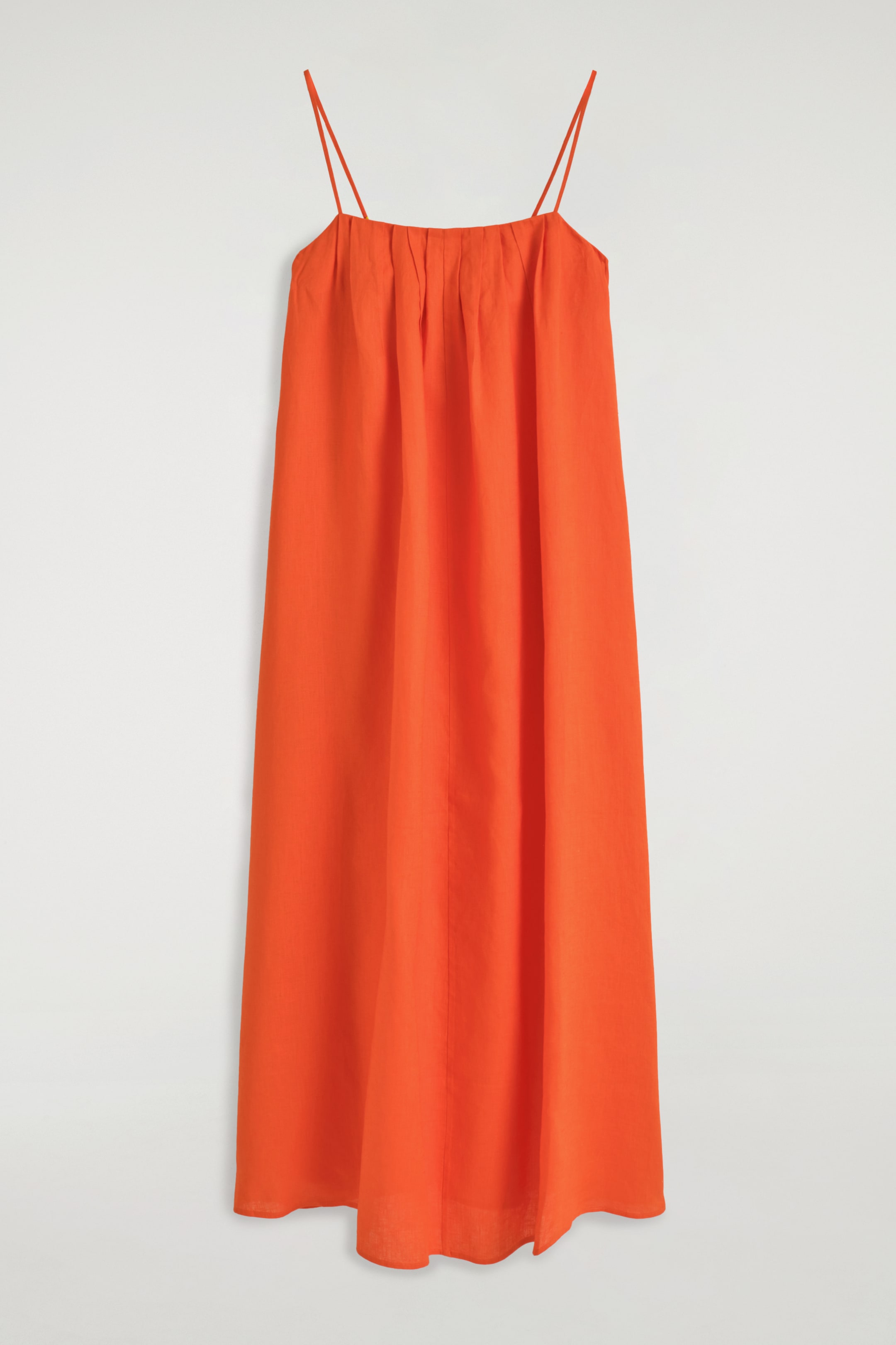Agrandir l'image: ROBE LONGUE À PLIS EN LIN - ORANGE - FEMME | H&M FR 5