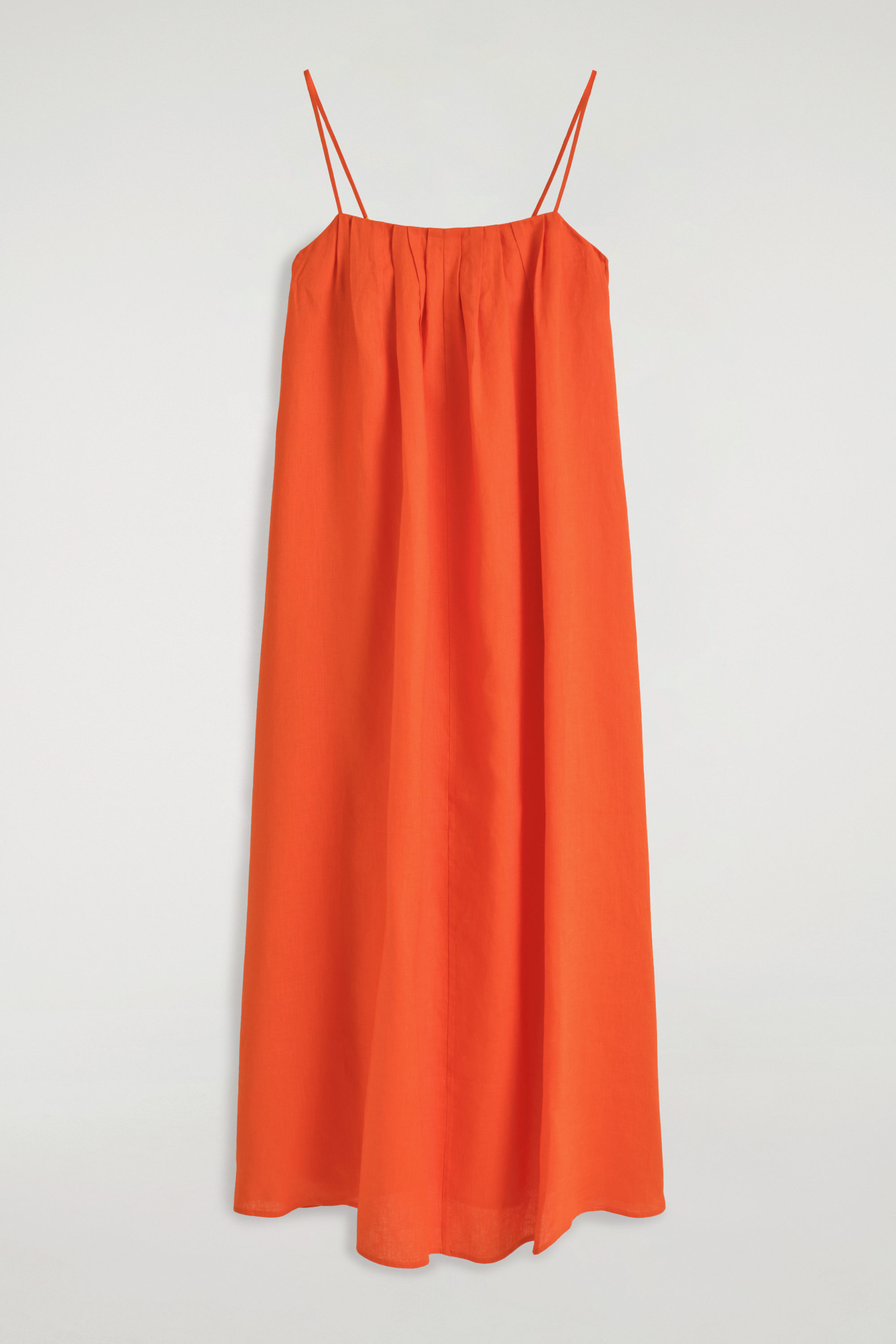 PLEATED LINEN MAXI DRESS - BLACK | COS US PLEATED LINEN MAXI DRESS - BLACK | COS US