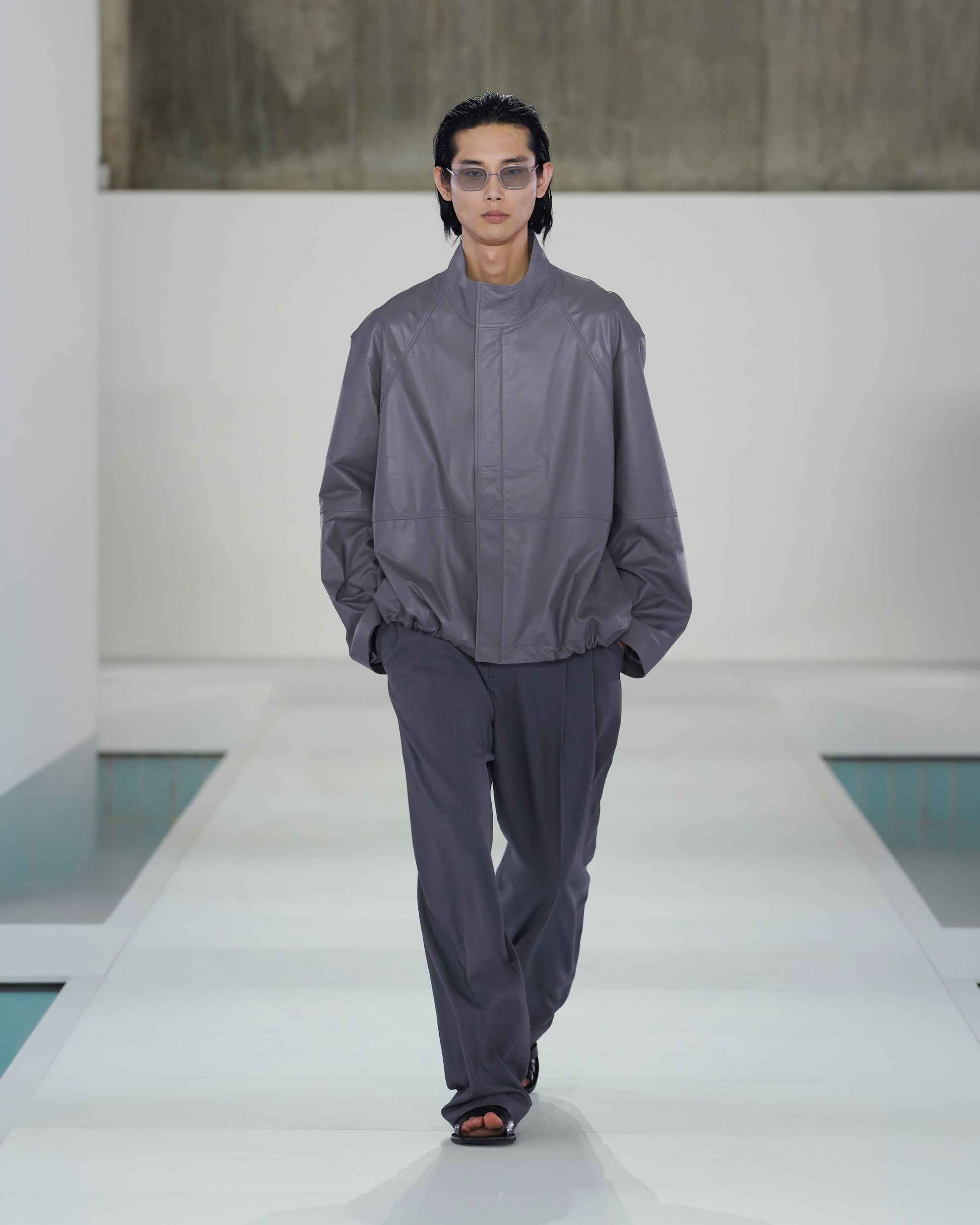 LEATHER BLOUSON JACKET