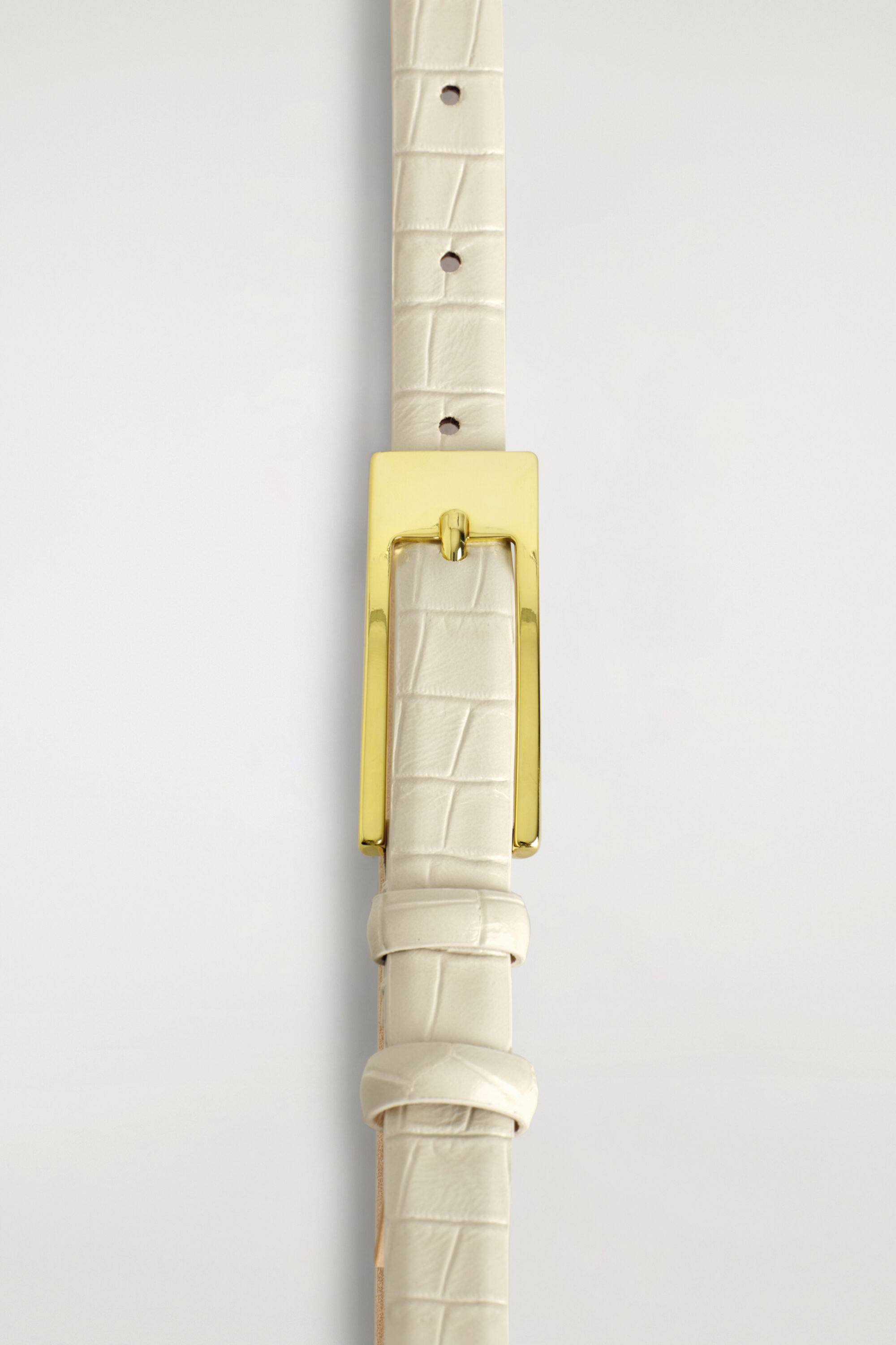 ELONGATED-BUCKLE LEATHER BELT - thumbnail 3