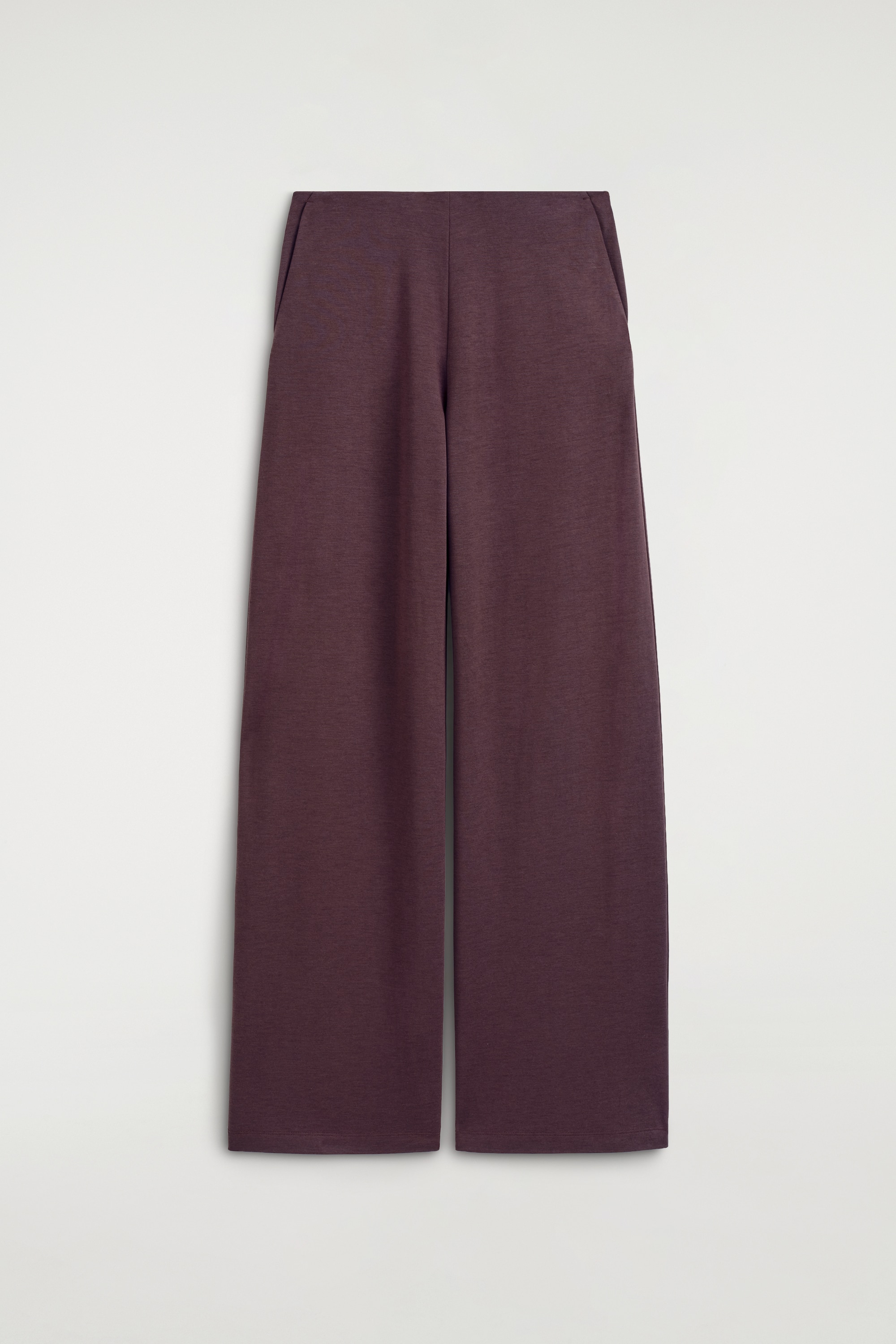 MODAL-JERSEY TROUSERS - בורדו/כחול נייבי