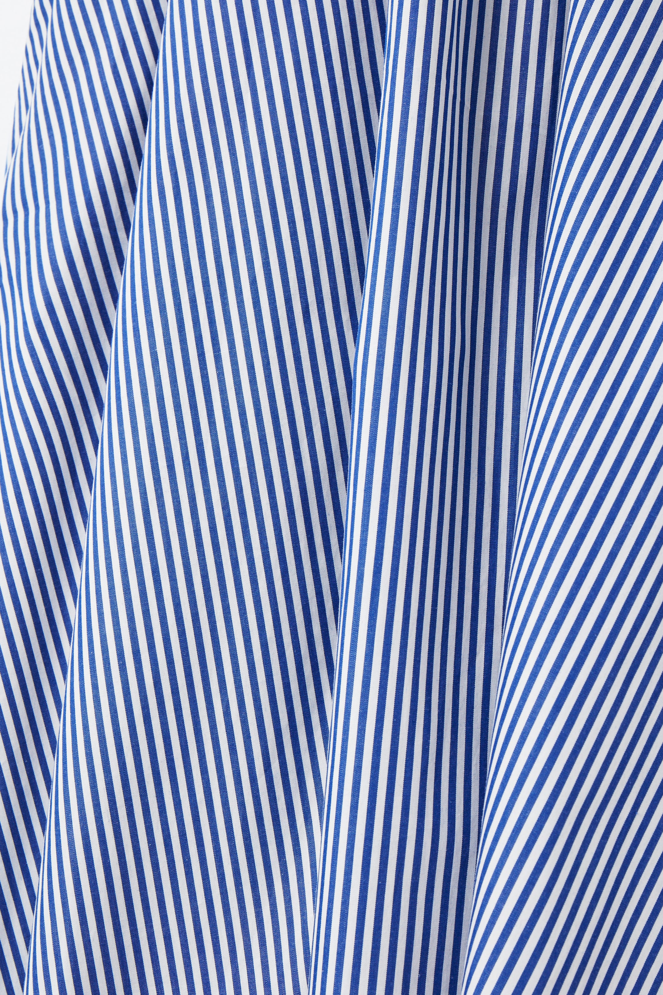 STRIPED A-LINE MIDI DRESS