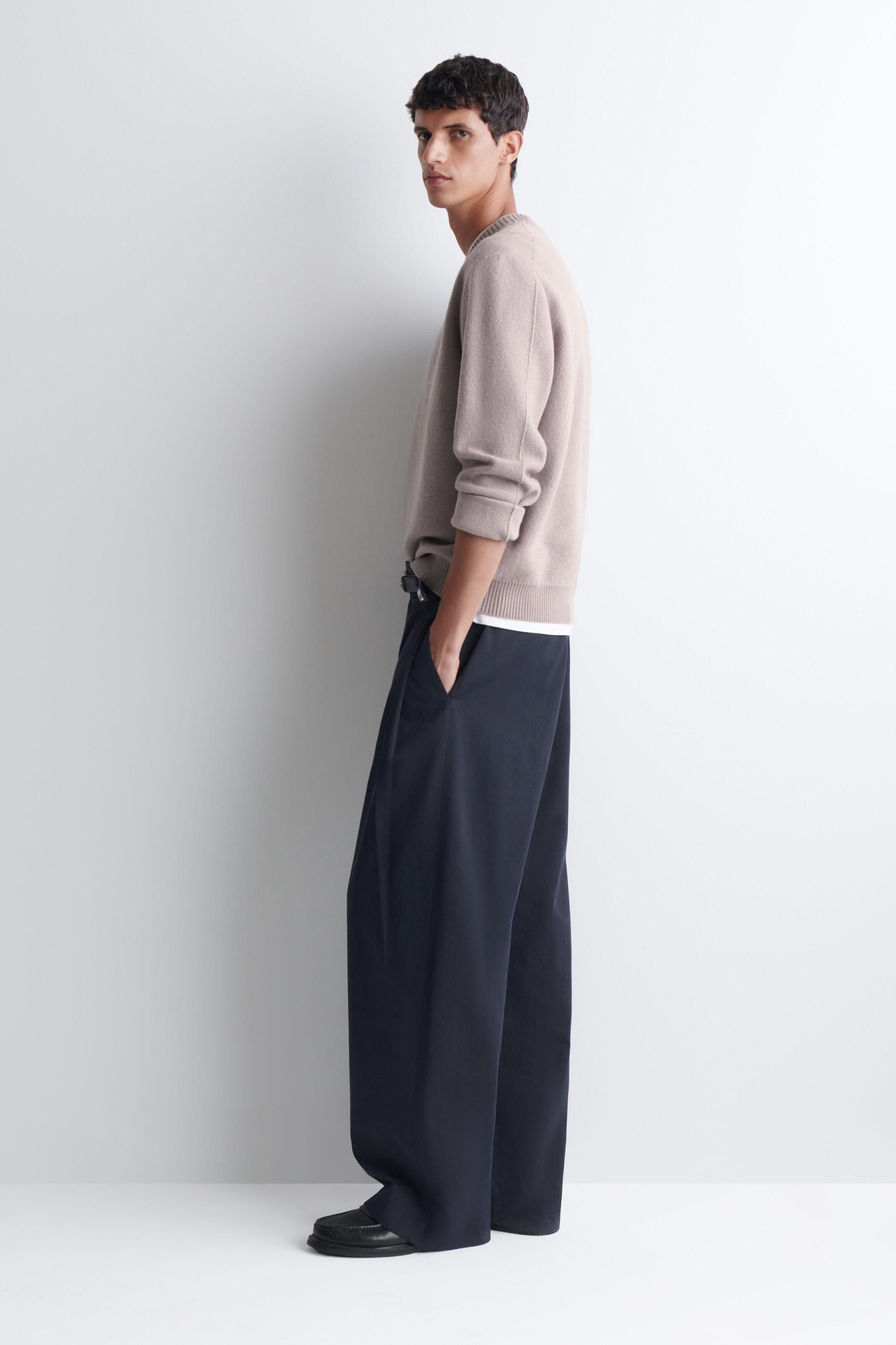 BOILED MERINO WOOL CREW-NECK SWEATER - thumbnail 9