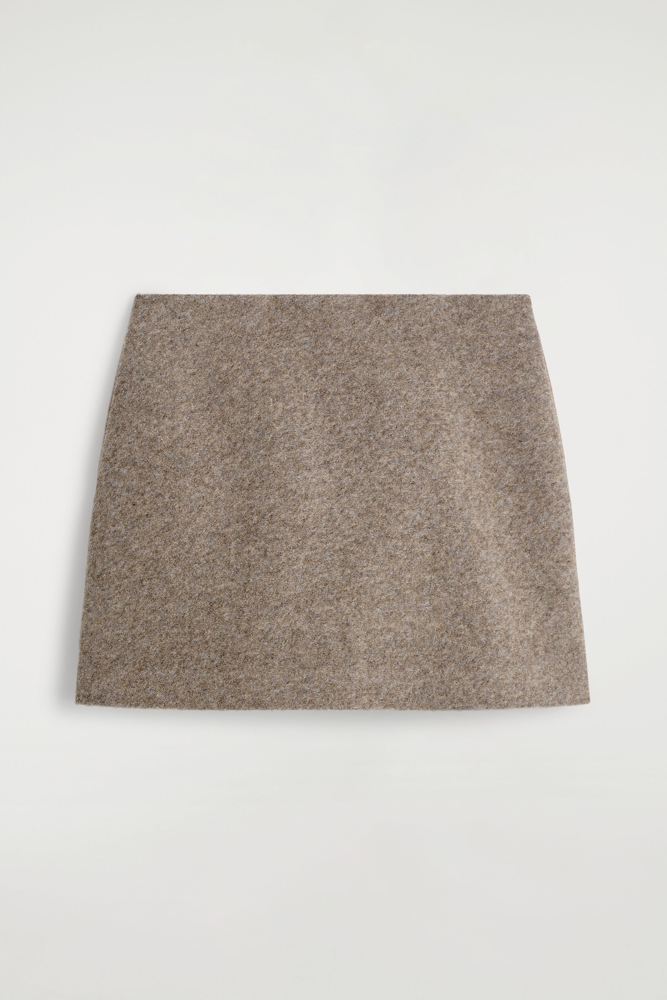 BOILED WOOL-BLEND MINI SKIRT