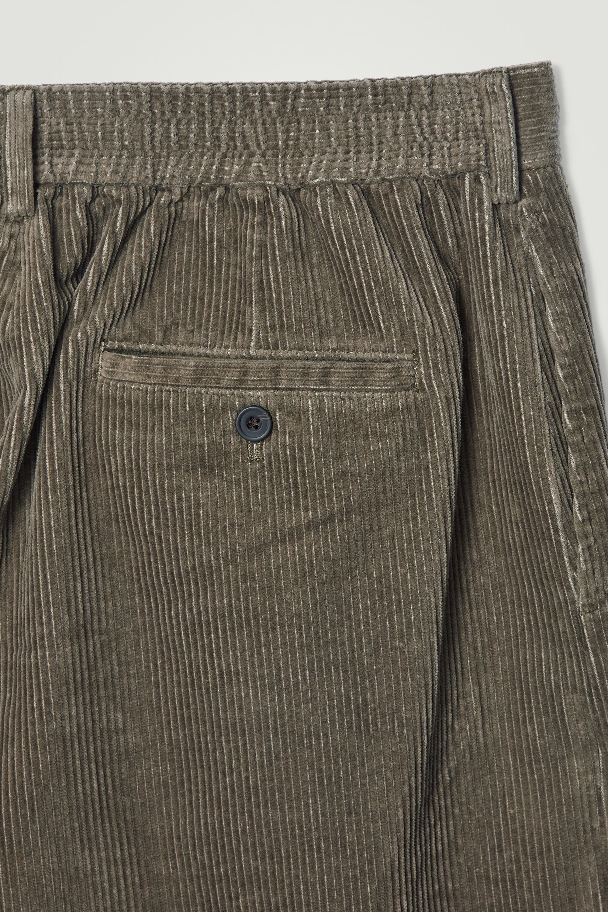【BAON】Neton corduroy wide pants CORDUROY WIDE-LEG TROUSERS - DARK KHAKI | COS
