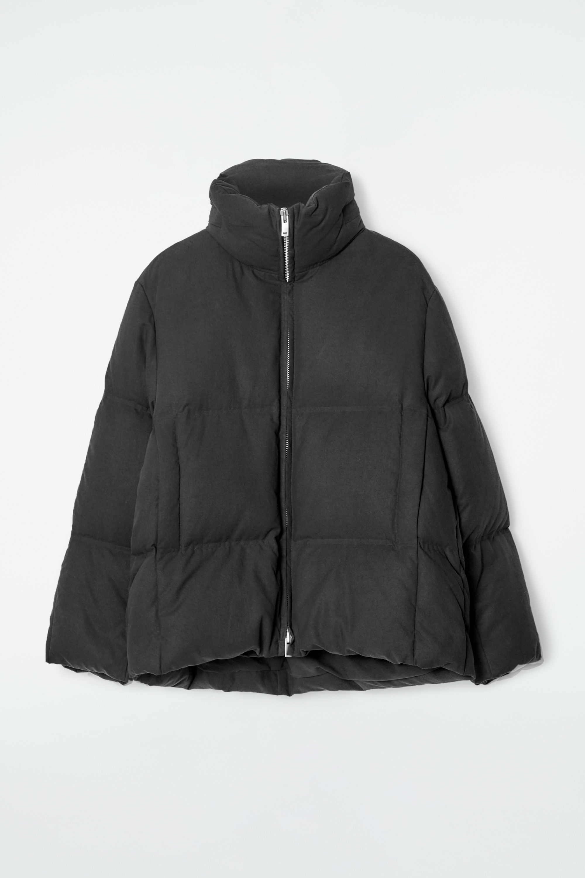 OVERSIZED HOODED DOWN PUFFER JACKET - BLACK | COS