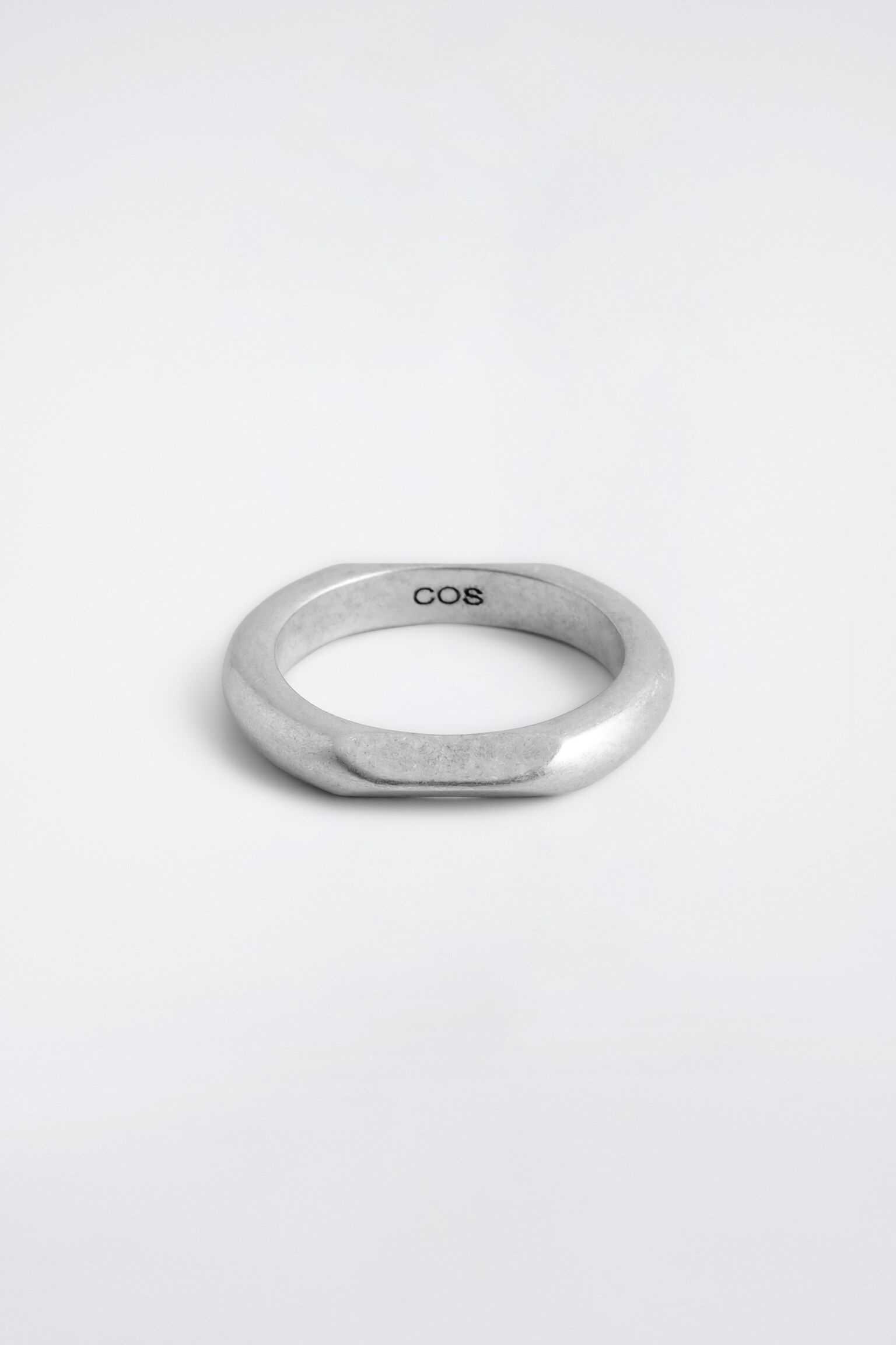 FACETED RING - SILVER - 2