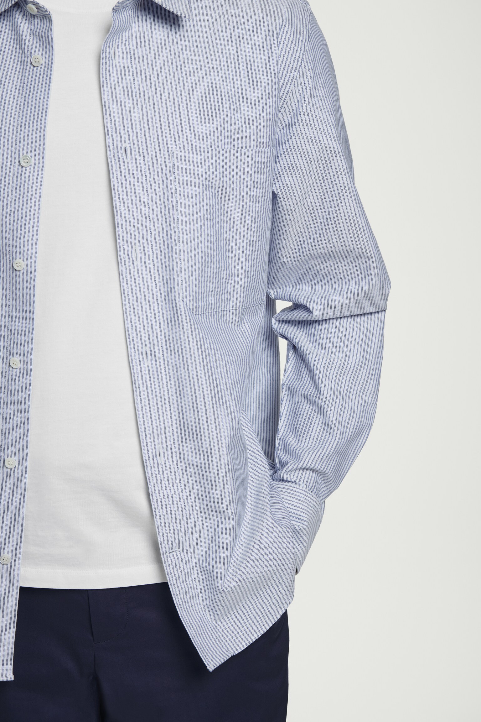 CHEMISE OXFORD DÉCONTRACTÉE - BLEU / BLANC / RAYURES/BLANC/BLEU CIEL - 7