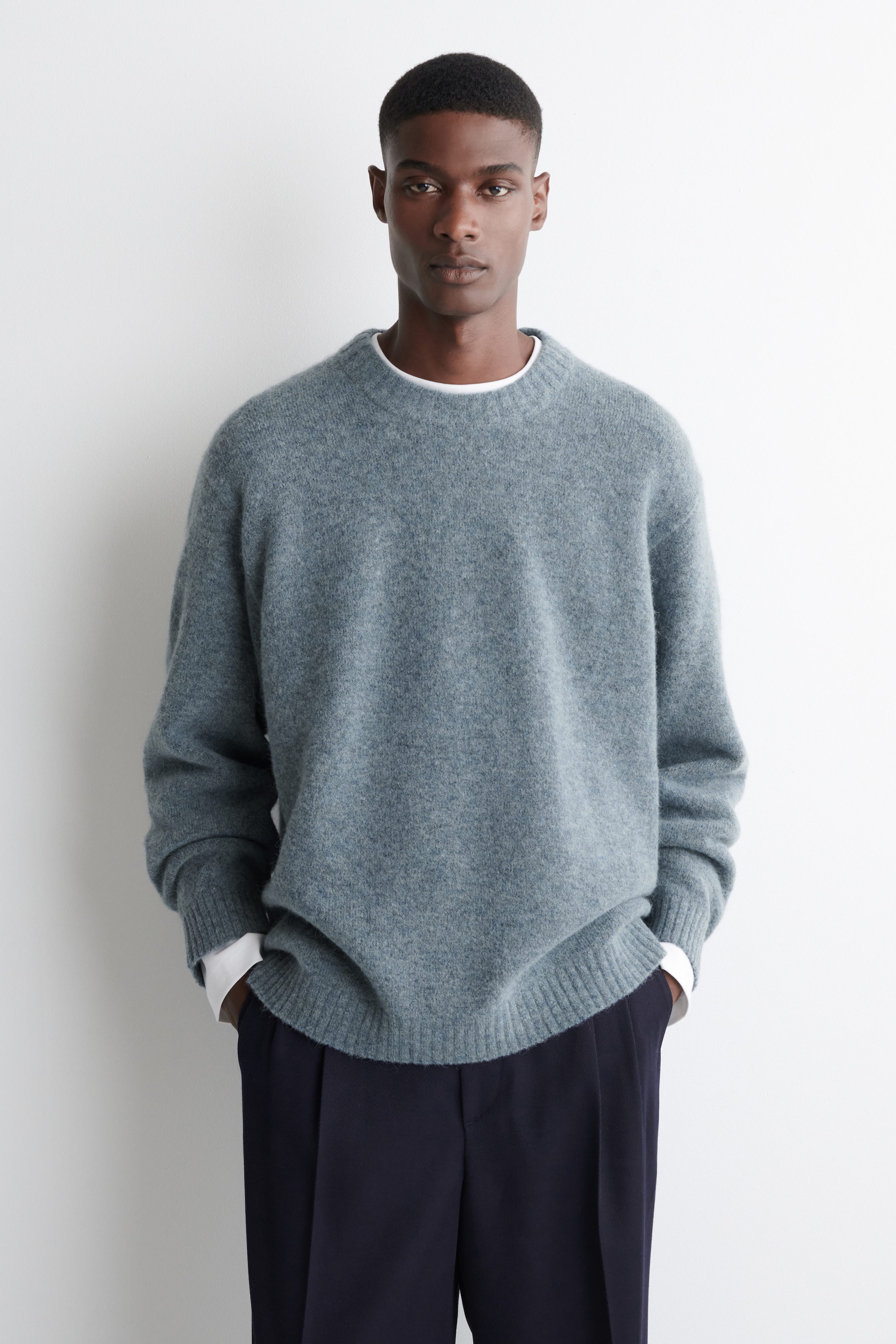 MAGLIONE GIROCOLLO OVERSIZE IN MISTO ALPACA