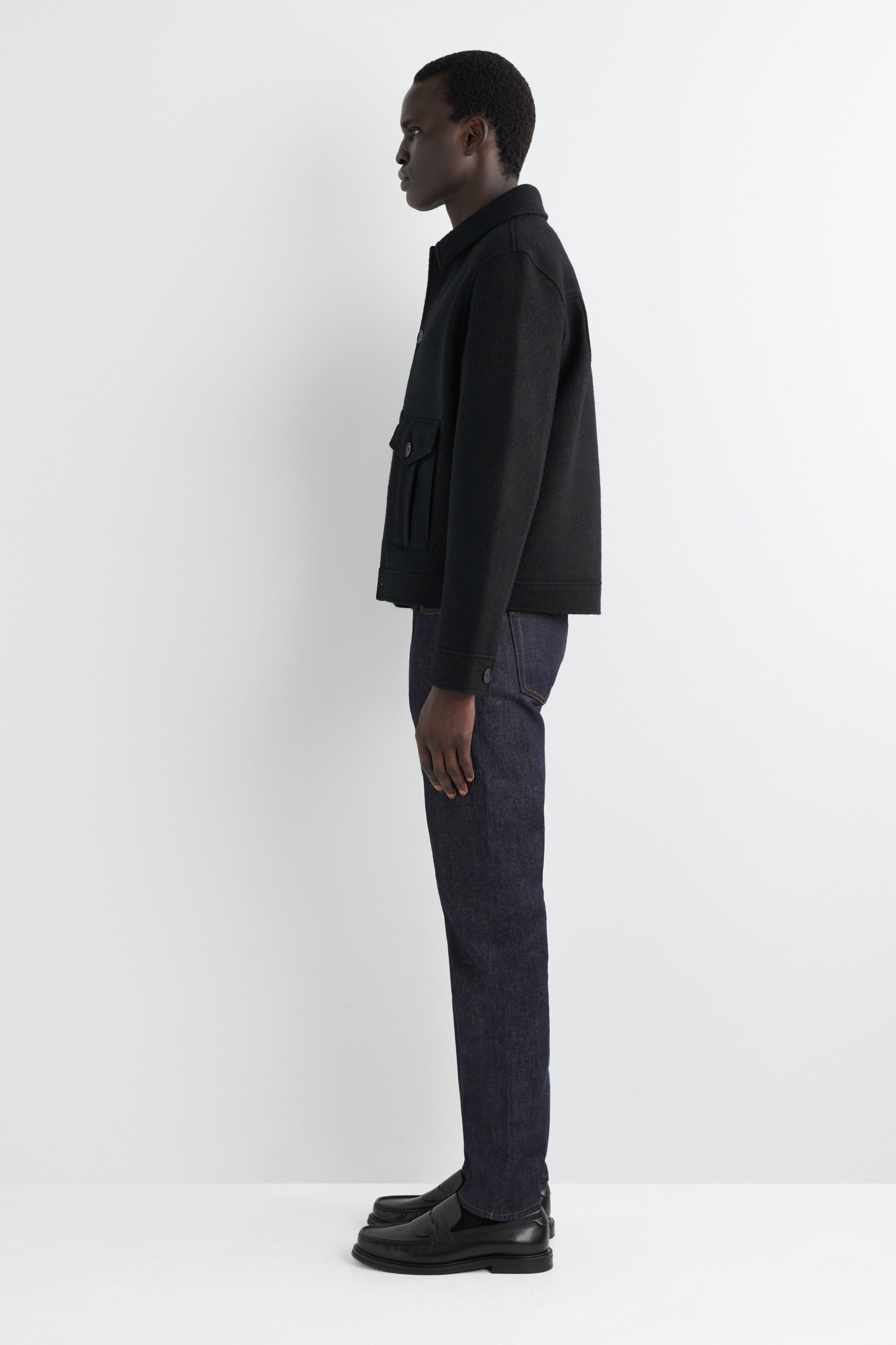 BOILED-WOOL JACKET - BLACK | COS US