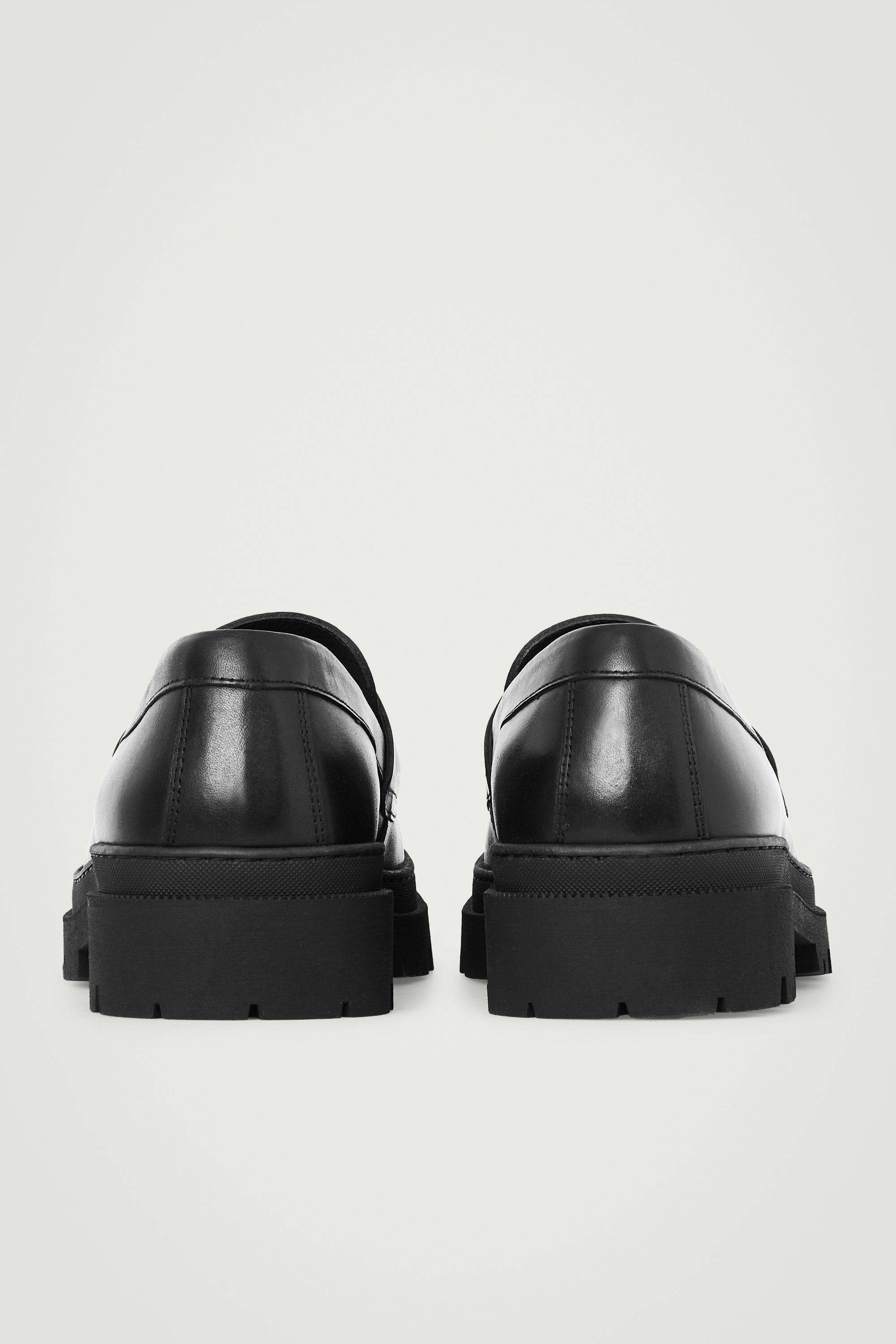 CHUNKY LEATHER LOAFERS - BLACK | COS