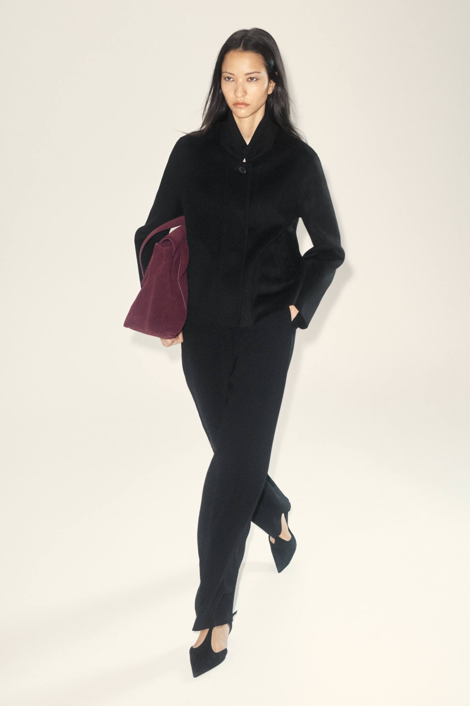 GIACCA STRUTTURATA IN LANA DOPPIATA - NERO - 8