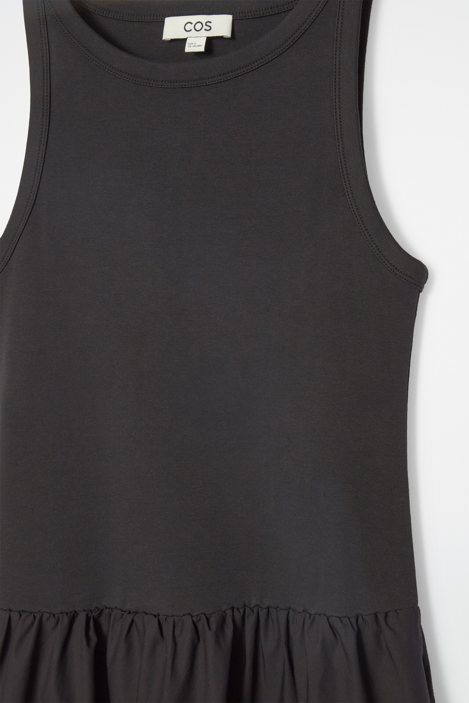 MAXIKLEID MIT KONTRASTEINSATZ - SCHWARZ - 2
