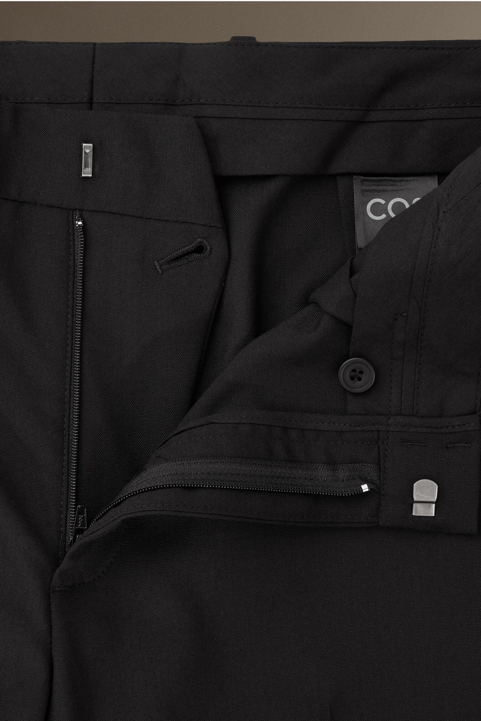 PANTALON SLIM FUSELÉ EN LAINE NATTÉE - NOIR - 2