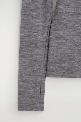 SLIM MERINO WOOL TOP — GRAY MÉLANGE 6