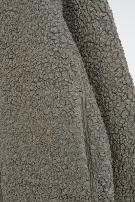 HOODED TEDDY JACKET — LIGHT-BROWN MÉLANGE 6