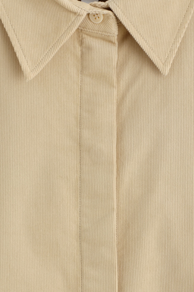CORDUROY SHIRT — BEIGE