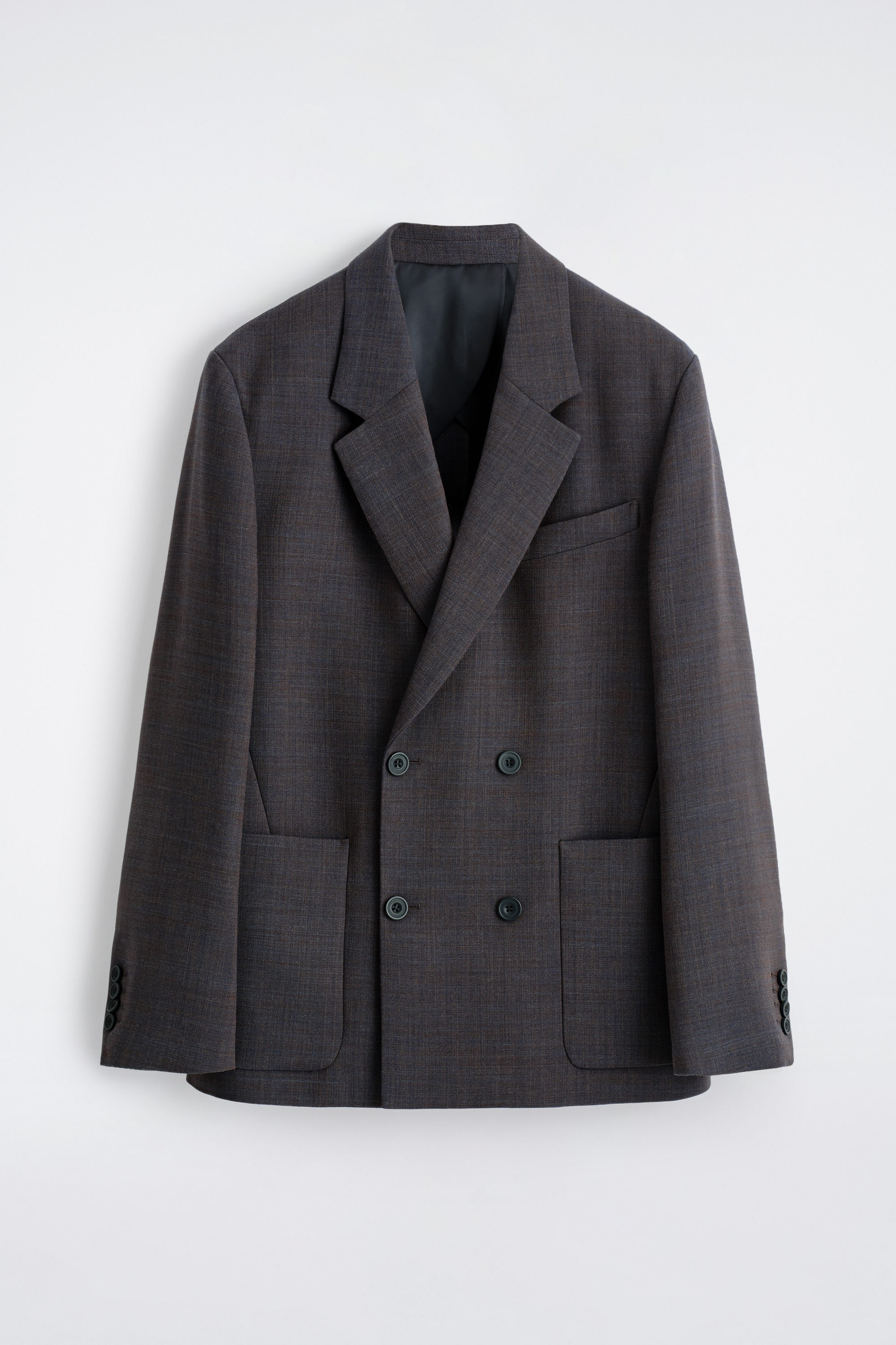SINGLE-BREASTED WOOL BLAZER - NAVY | COS