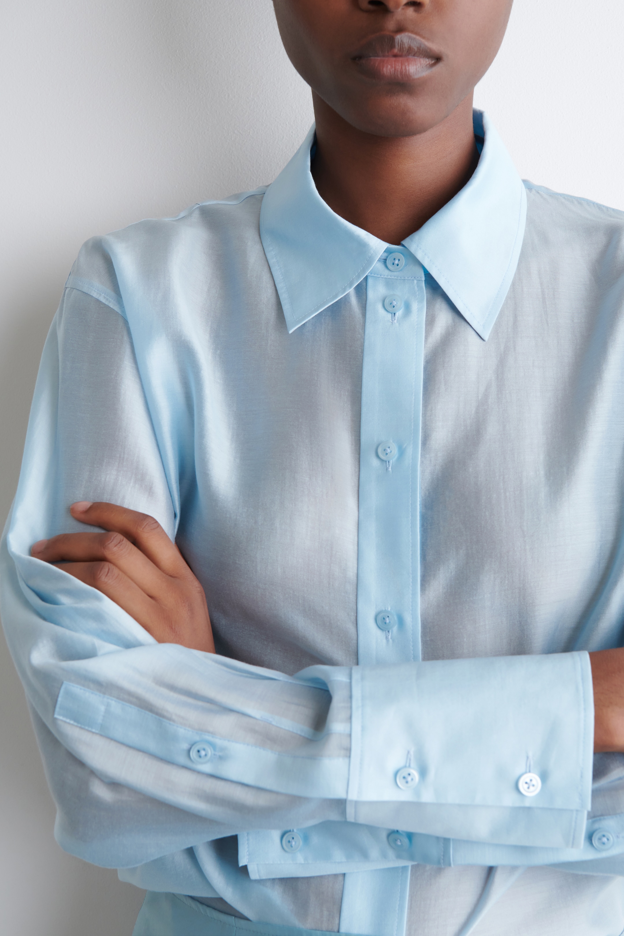 Grotere afbeelding bekijken: doorschijnend overhemd - BLUE - DAMES | H&M BE 5
