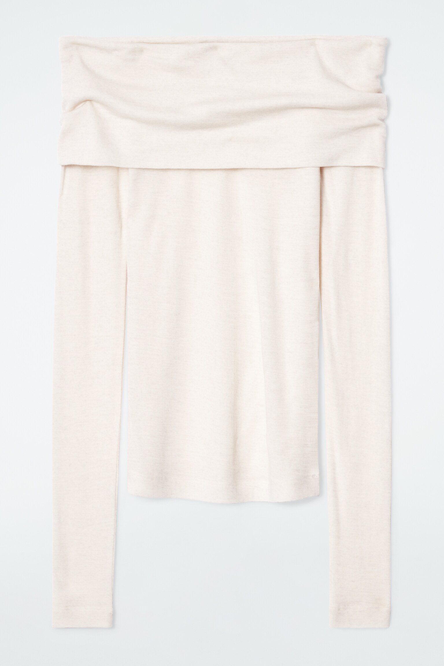 OFF-THE-SHOULDER MERINO WOOL TOP - OFF-WHITE - 2