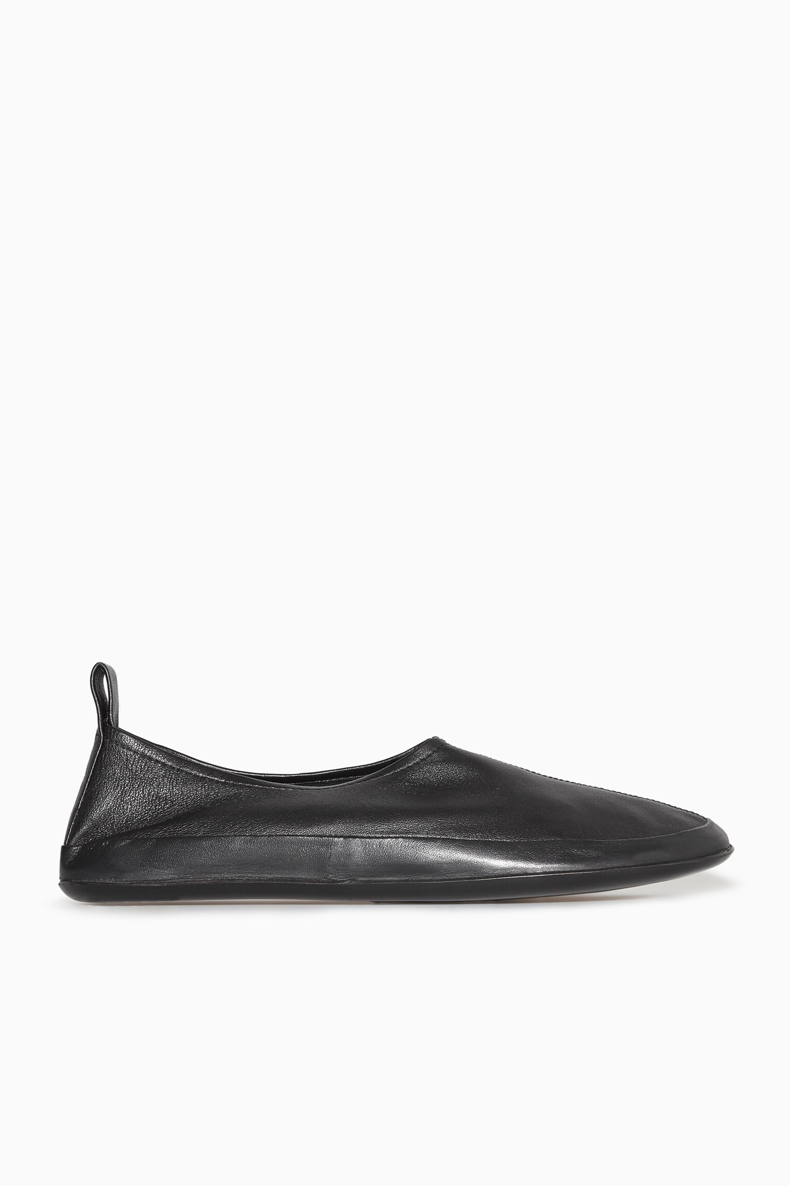 BALLERINES PLATES EN CUIR - NOIR
