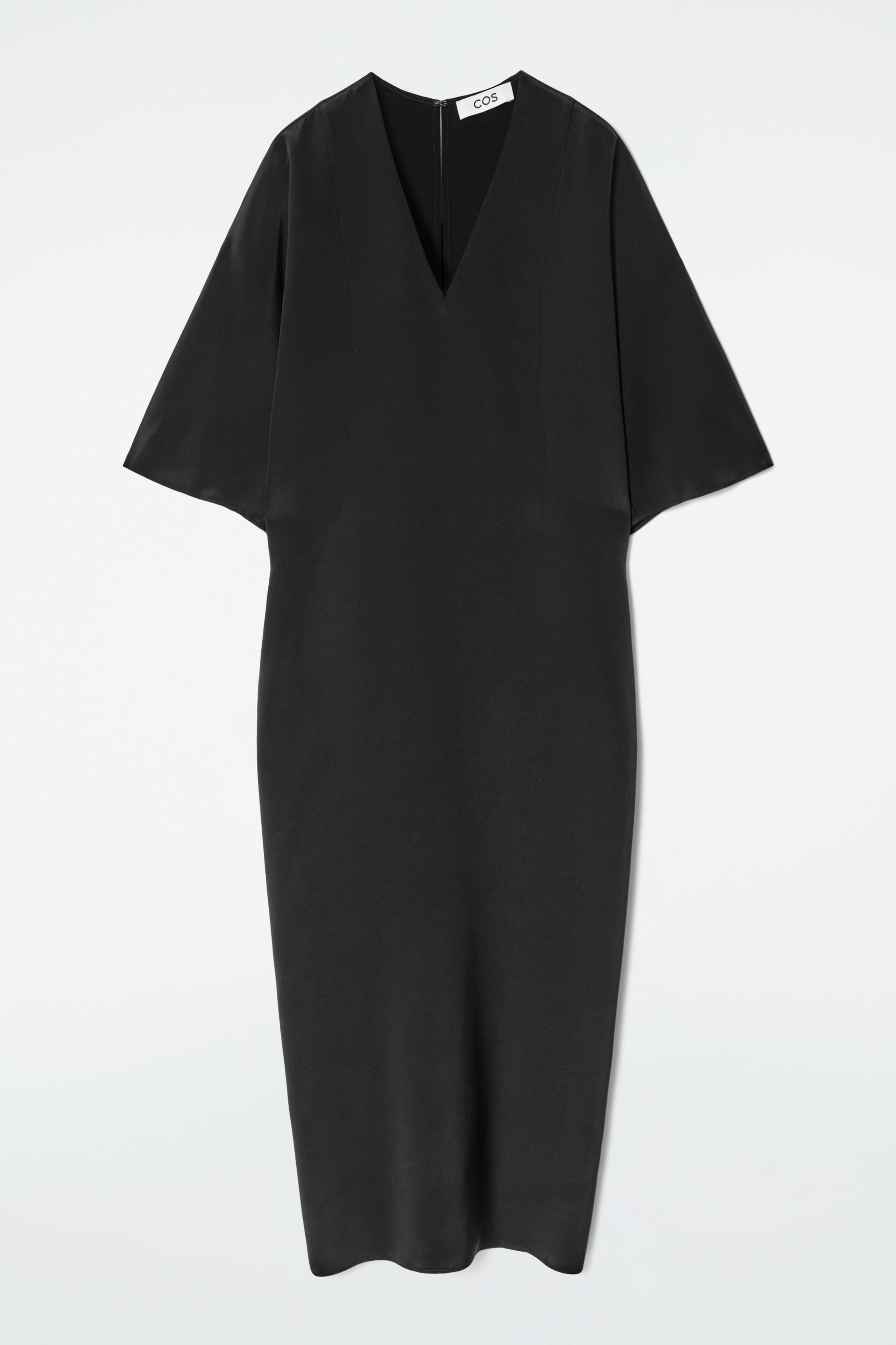 DRAPED SILK DRESS