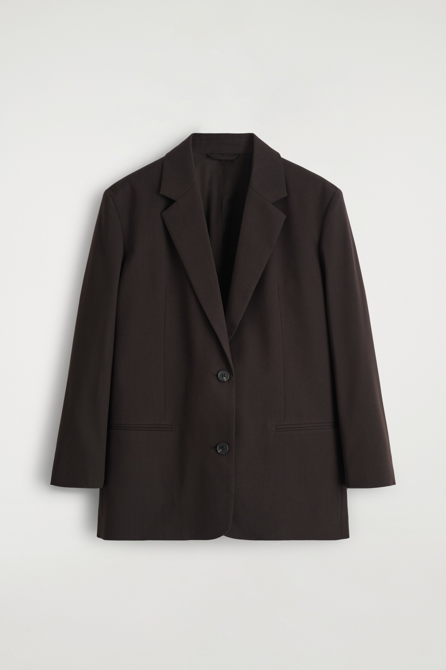 BLAZER AUS MERINOWOLL-MIX - DUNKELBRAUN - 2
