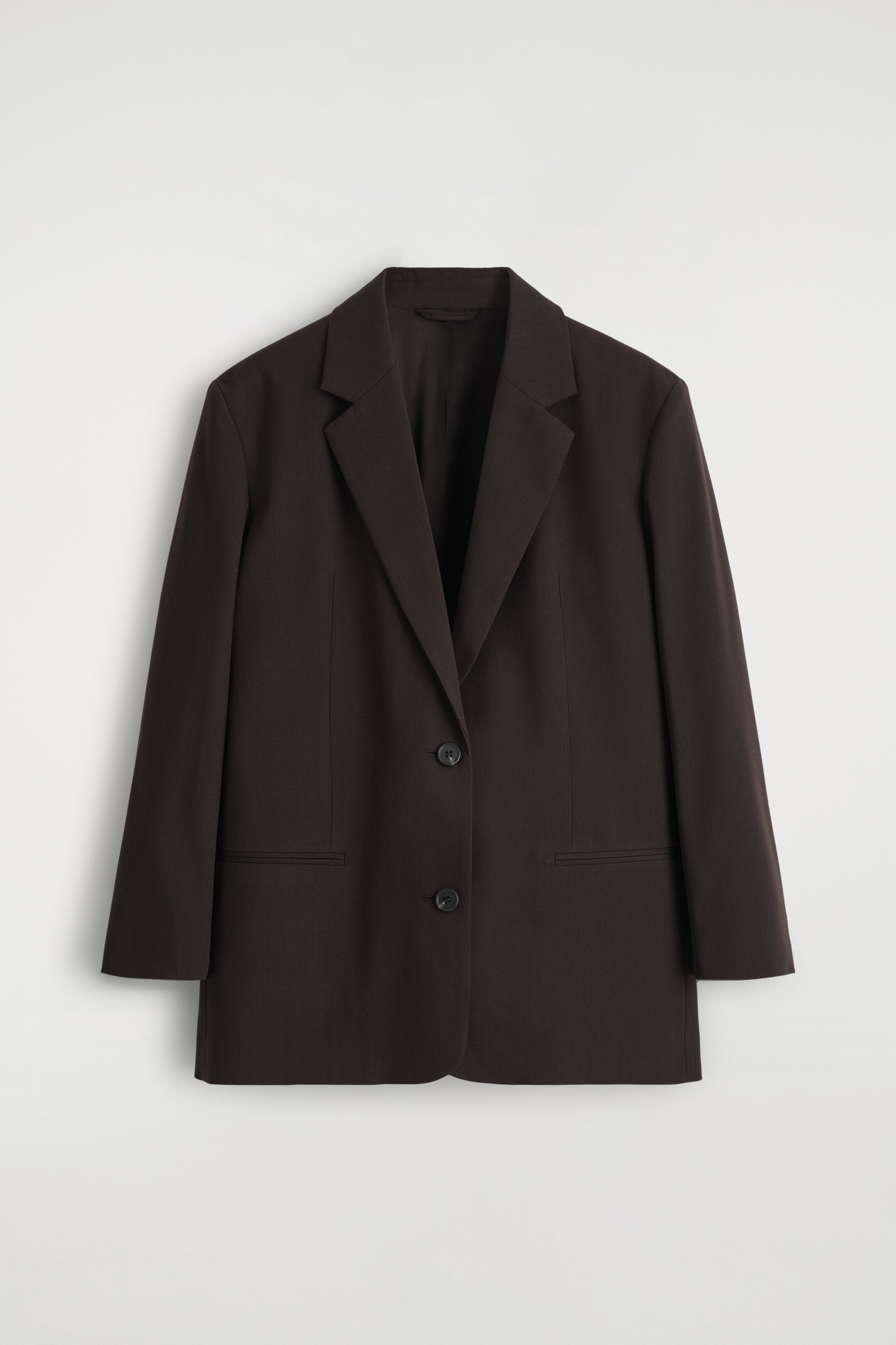 Agrandir l'image: BLAZER EN LAINE MÉRINOS MÉLANGÉE - BRUN FONCÉ - FEMME | H&M BE 6