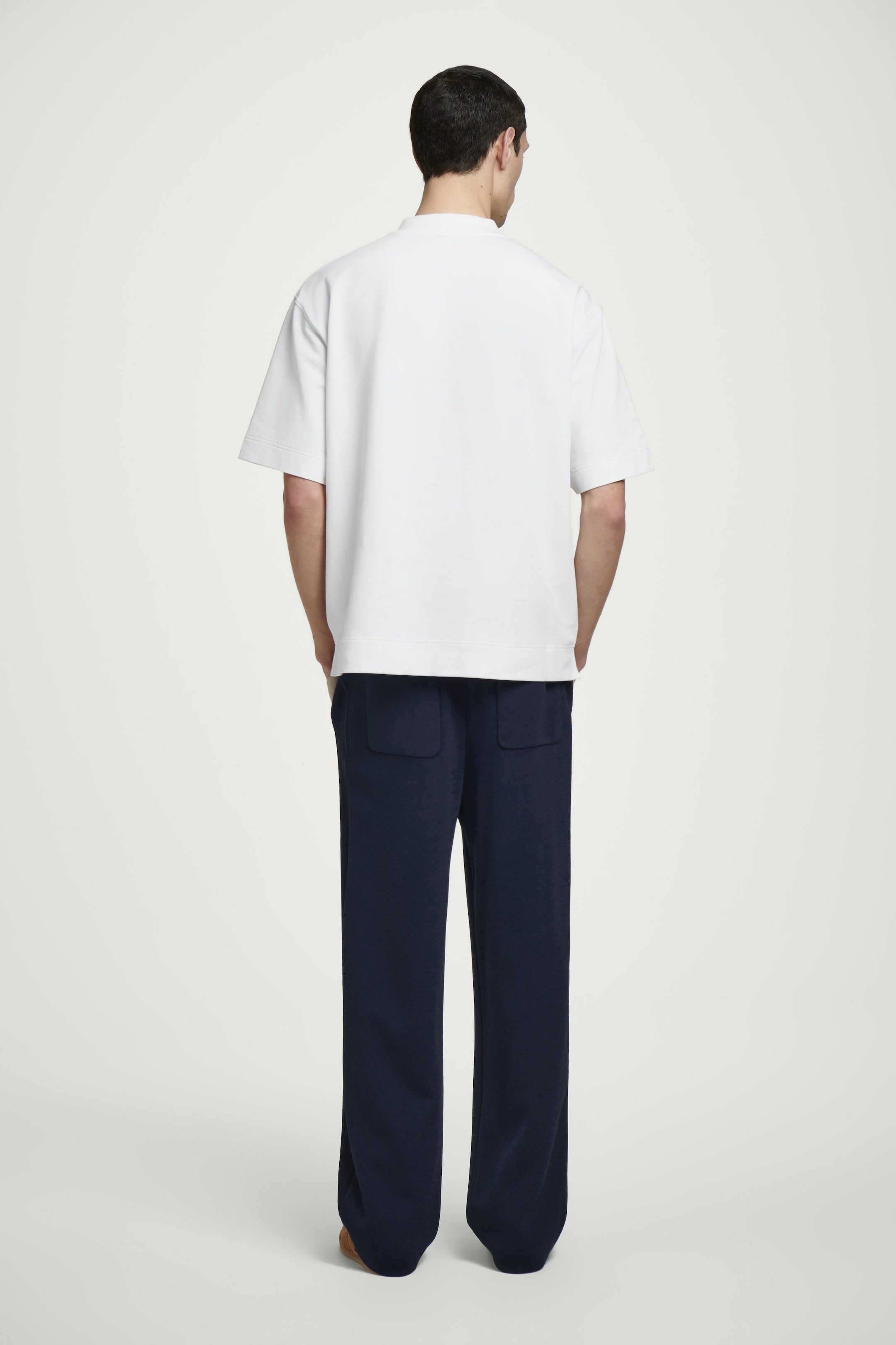 HALF-ZIP COTTON T-SHIRT