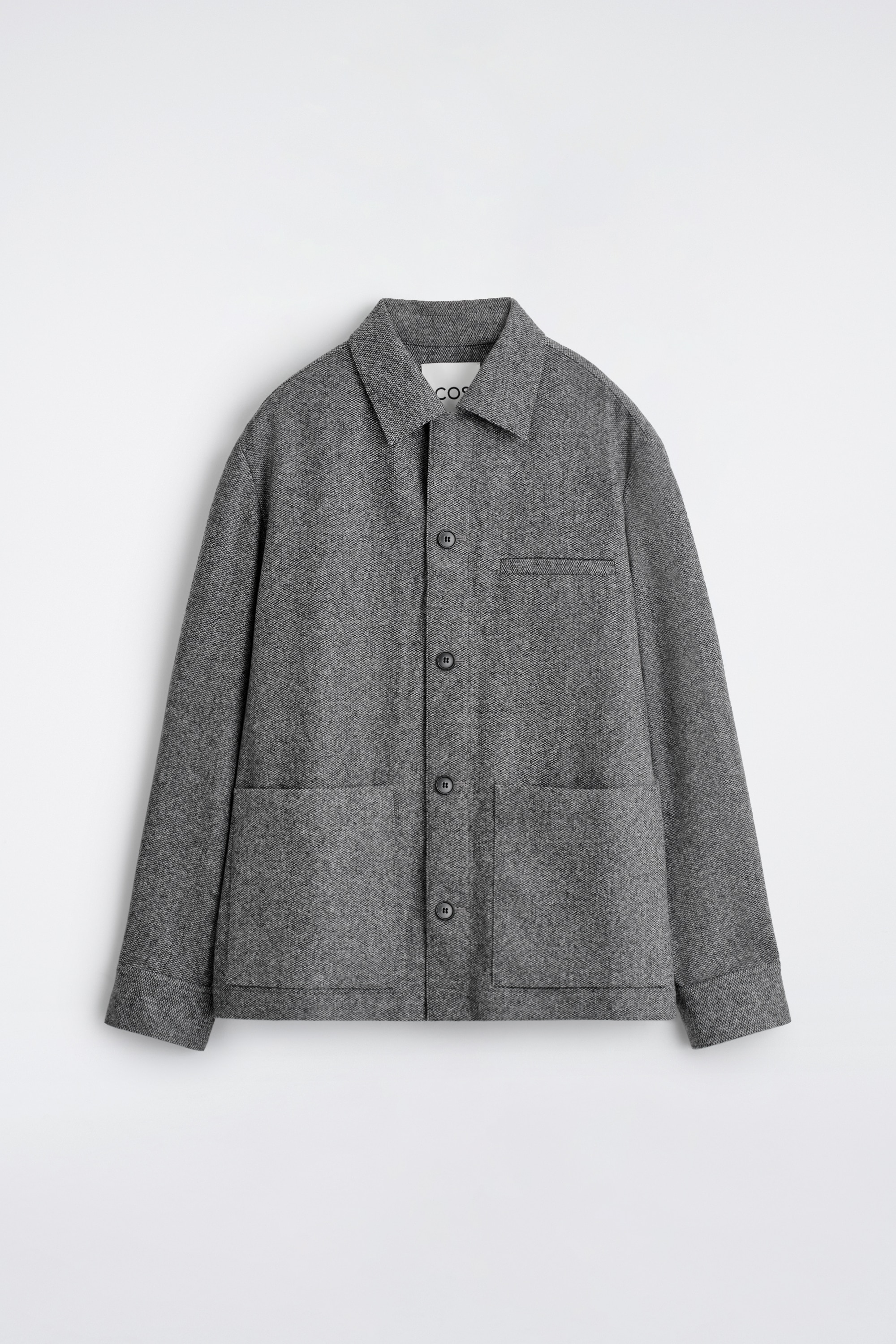 WOOL OVERSHIRT - GREY / BIRDSEYE/CHARCOAL / HERRINGBONE